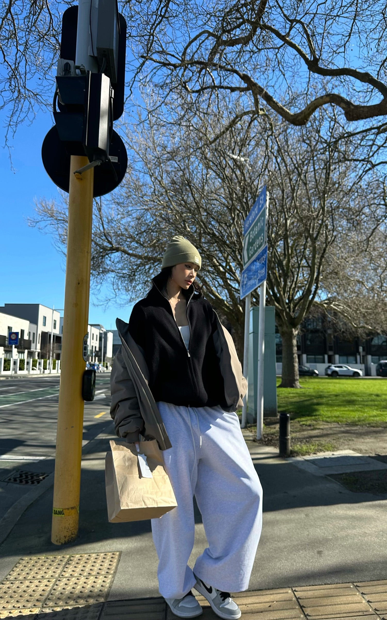 0122stepll Zip-Up Knit Cardigan Jacket