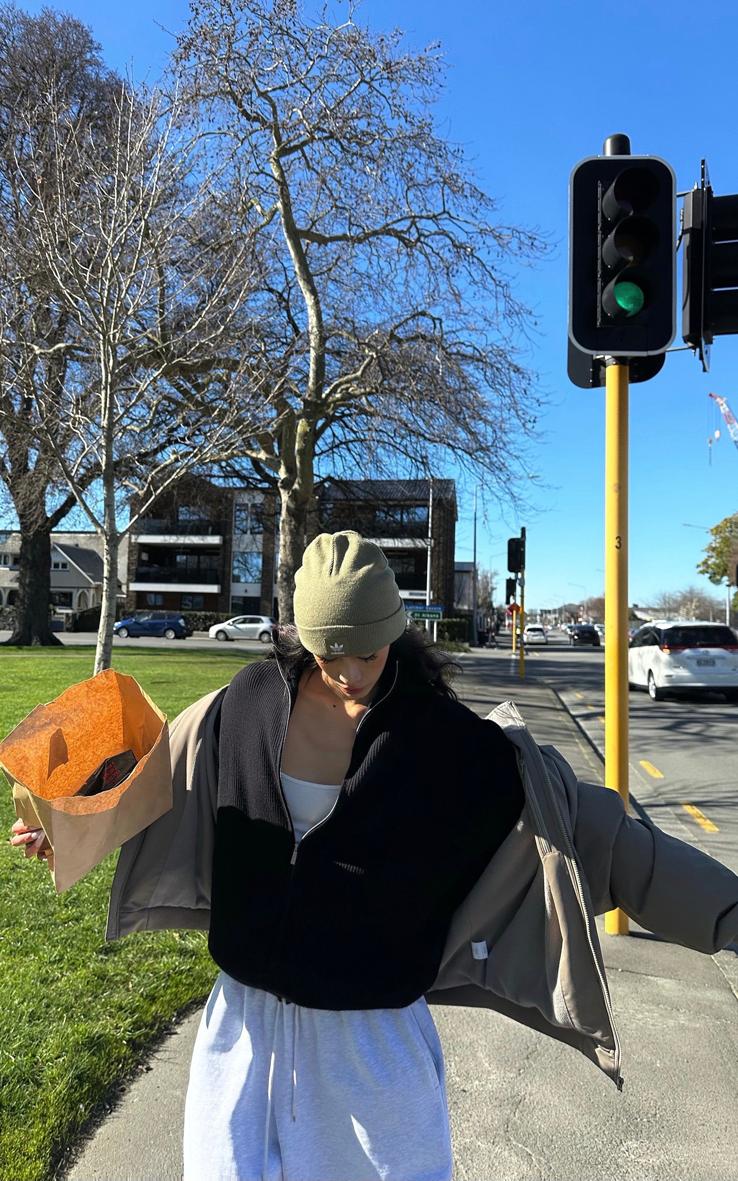 0122stepll Zip-Up Knit Cardigan Jacket