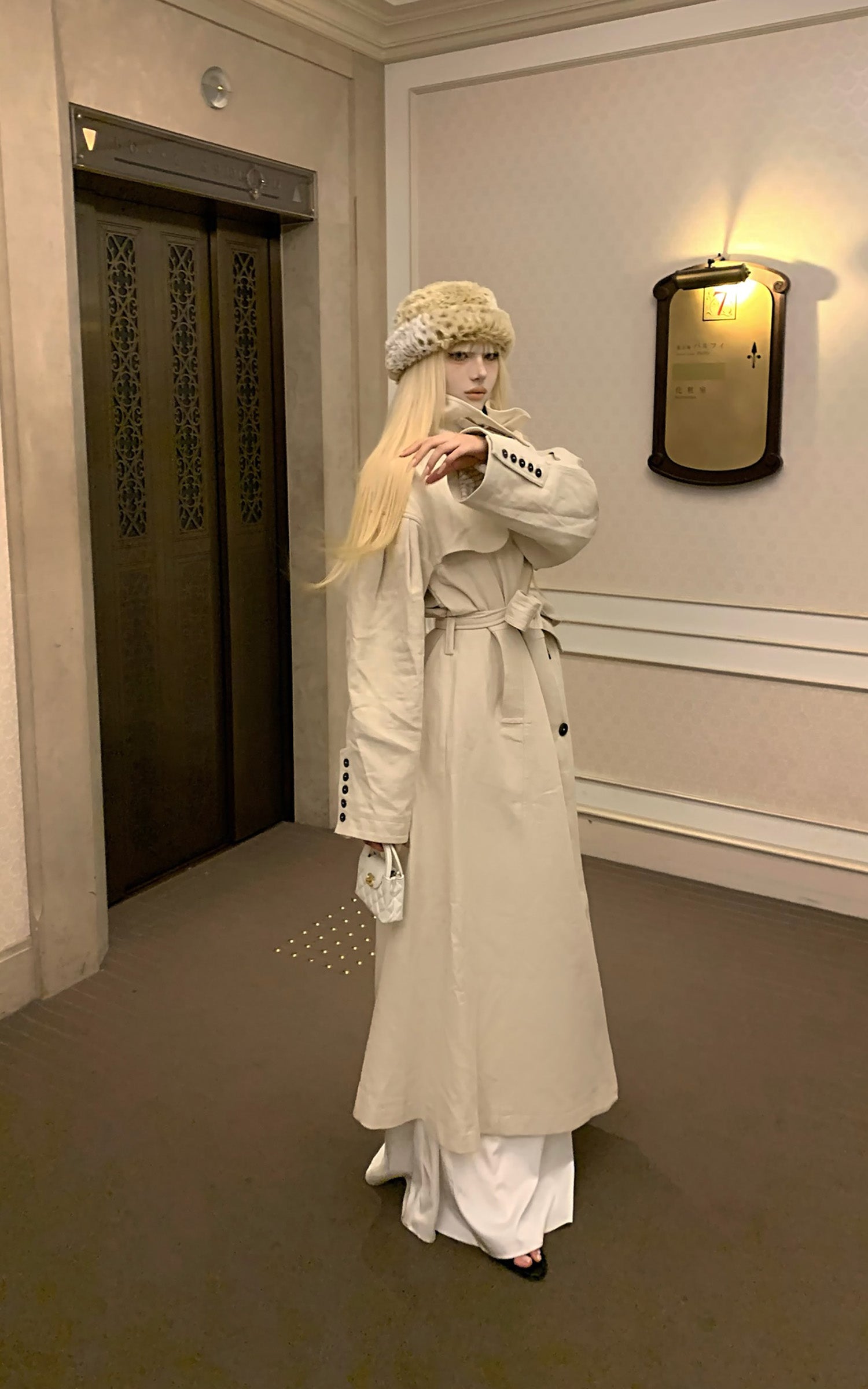 Rase le Sol Oversized Cotton-Linen Outerwear with Belted Waist - PINKPARKS