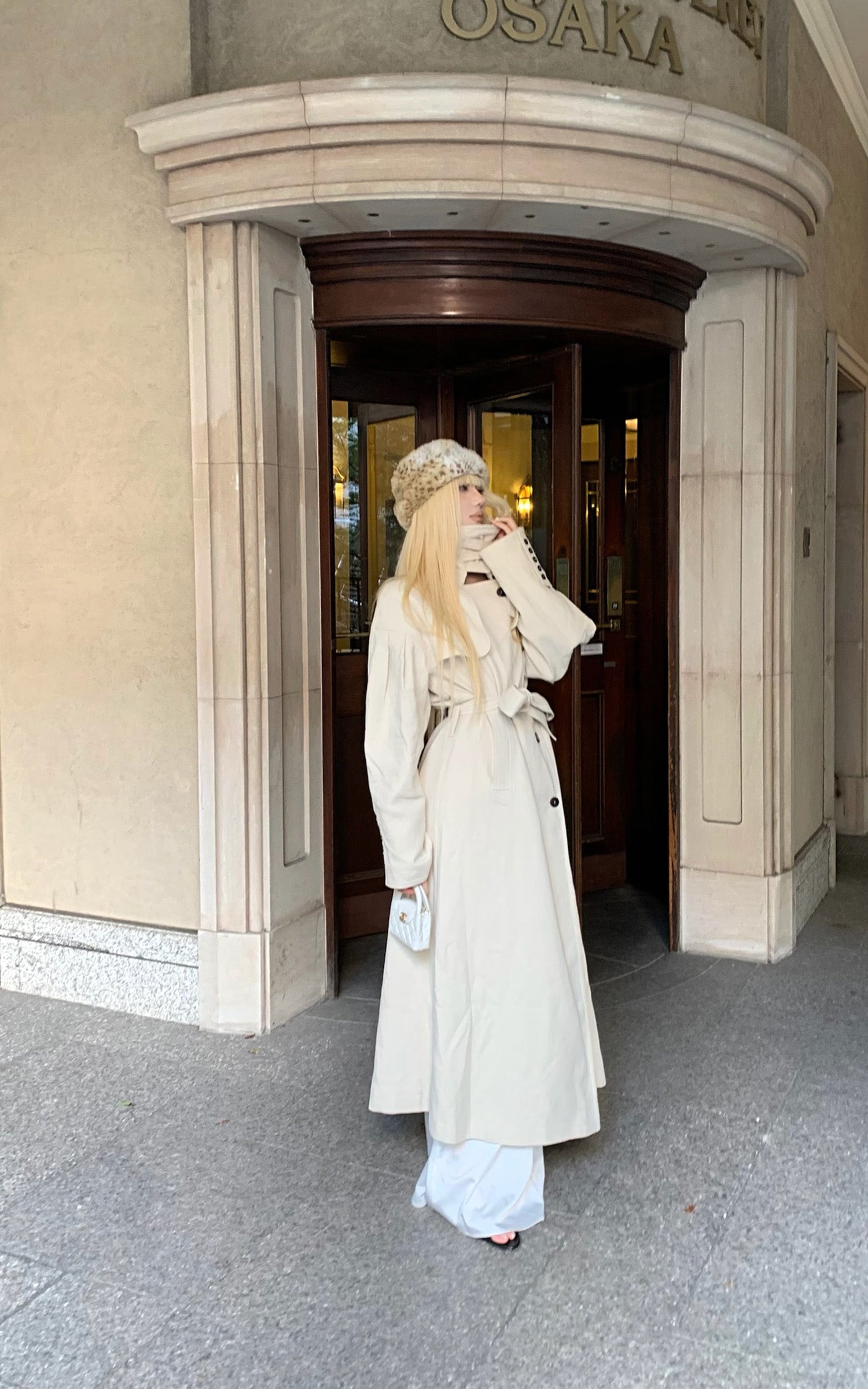 Rase le Sol Oversized Cotton-Linen Outerwear with Belted Waist - PINKPARKS