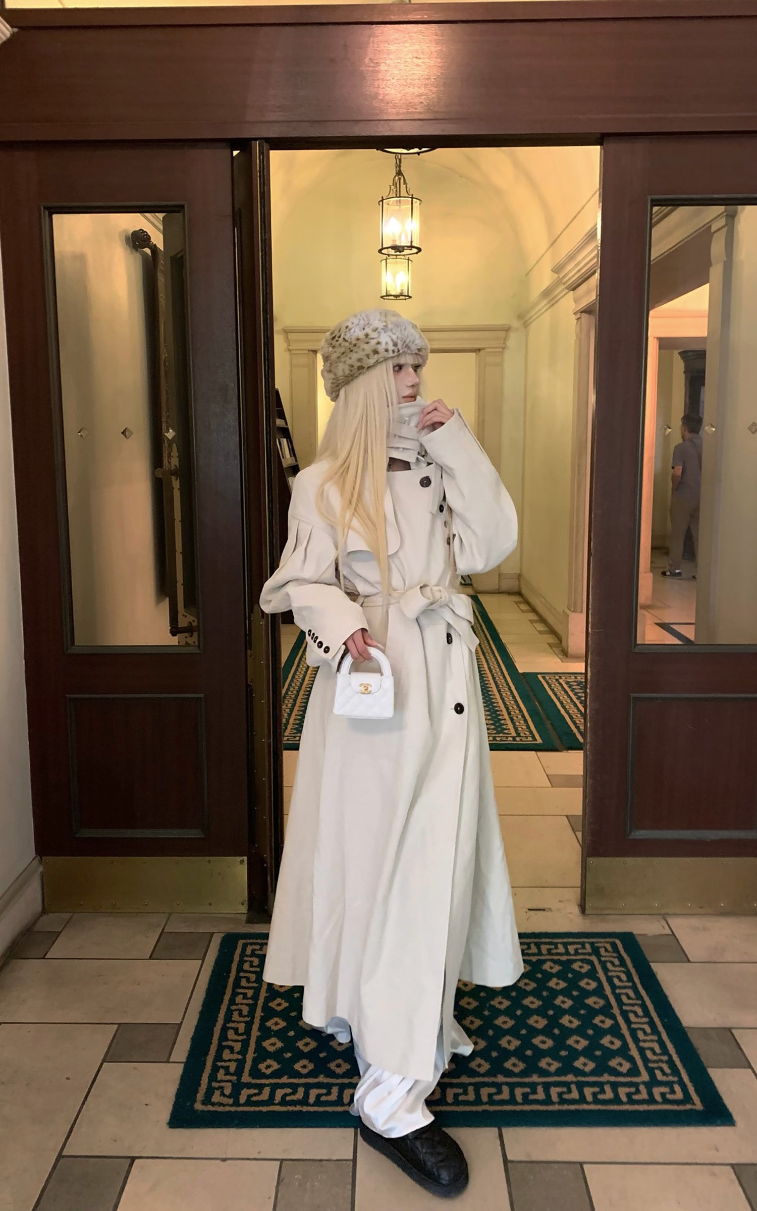 Rase le Sol Oversized Cotton-Linen Outerwear with Belted Waist - PINKPARKS