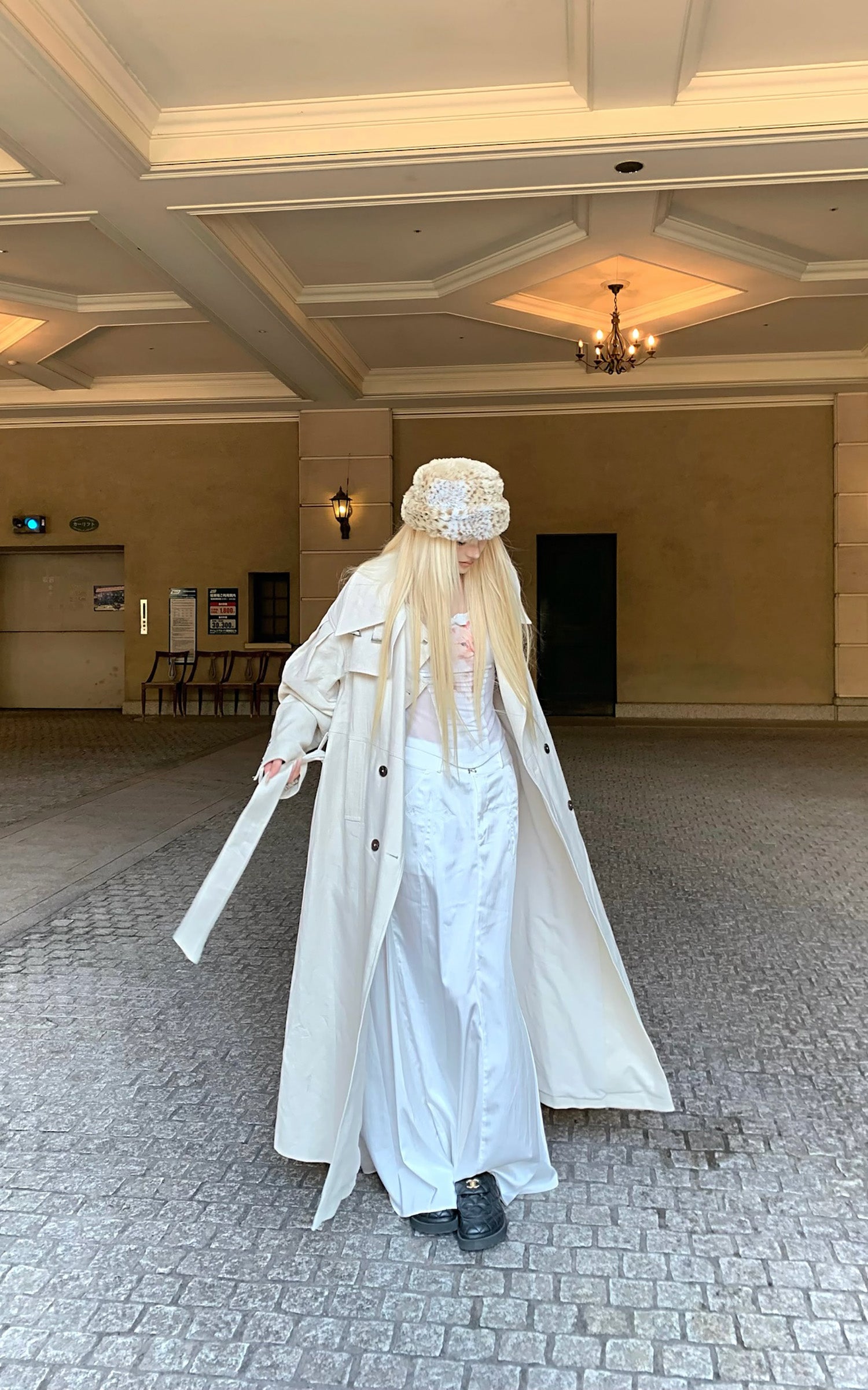 Rase le Sol Oversized Cotton-Linen Outerwear with Belted Waist - PINKPARKS