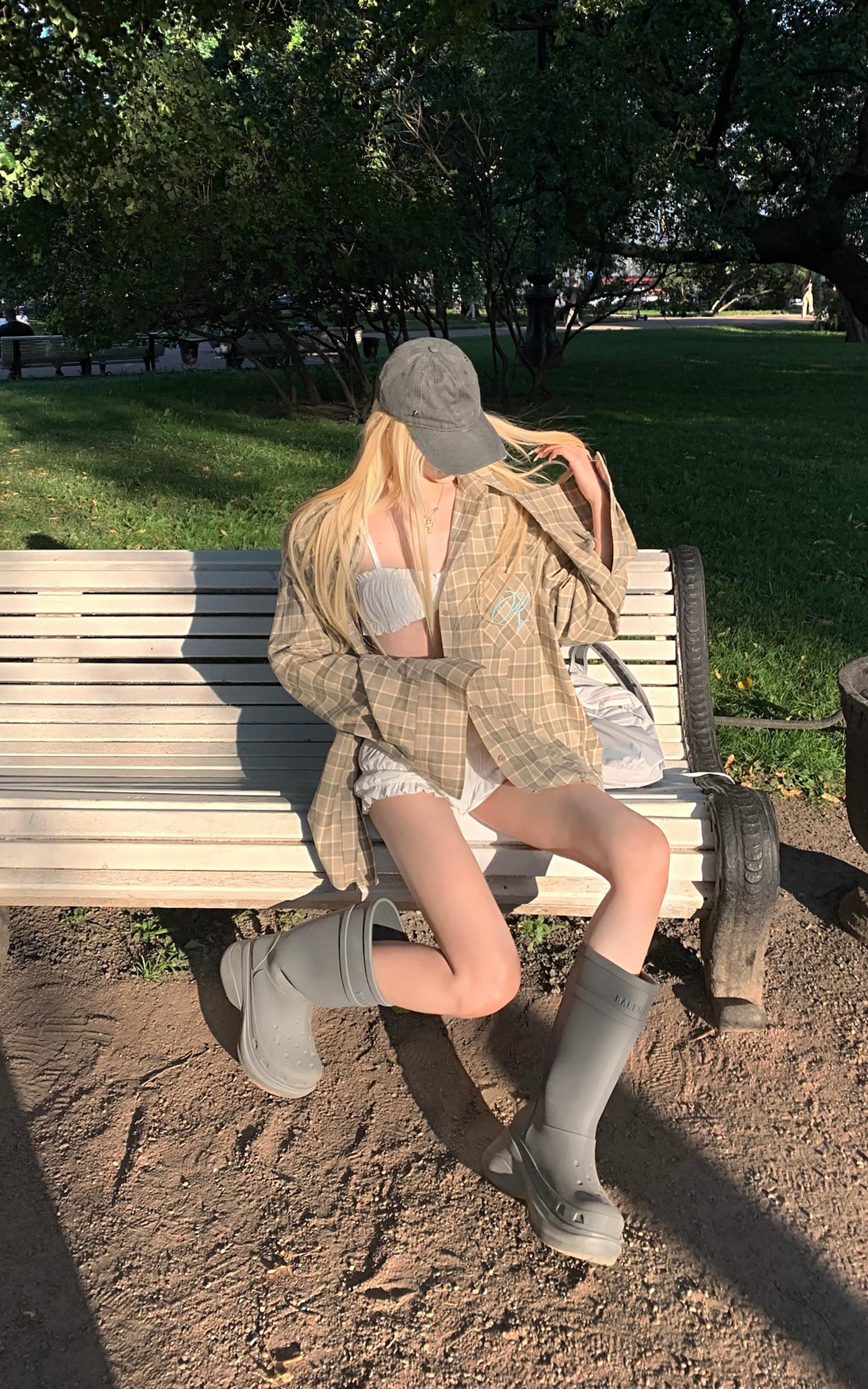 Rase le sol Ruched Bandeau Top & Shorts Set - PINKPARKS