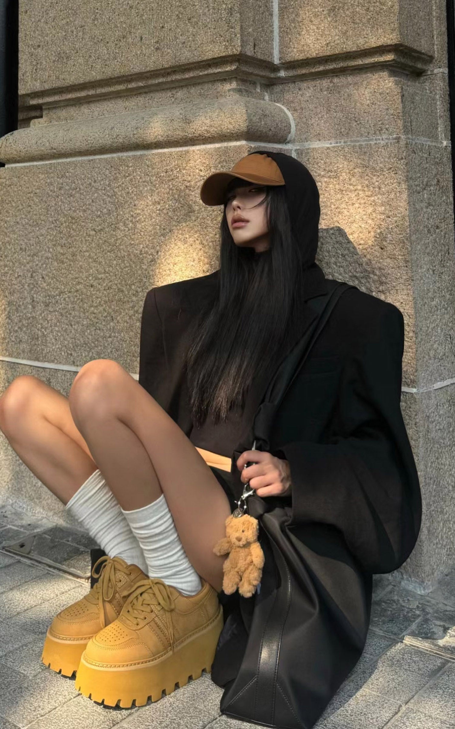 WARDEN EDGE Oversized Double-Breasted Wool Blazer - PINKPARKS