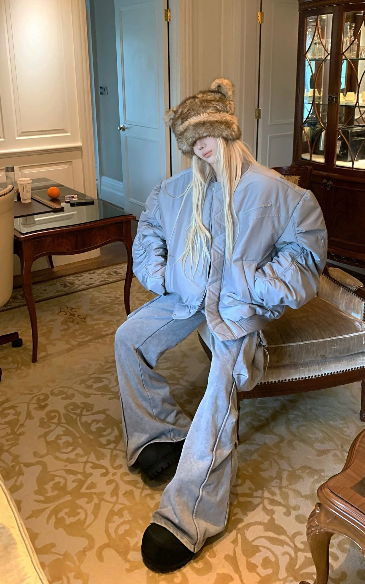 Rase le sol Faux Fur Fuzzy Hat - PINKPARKS