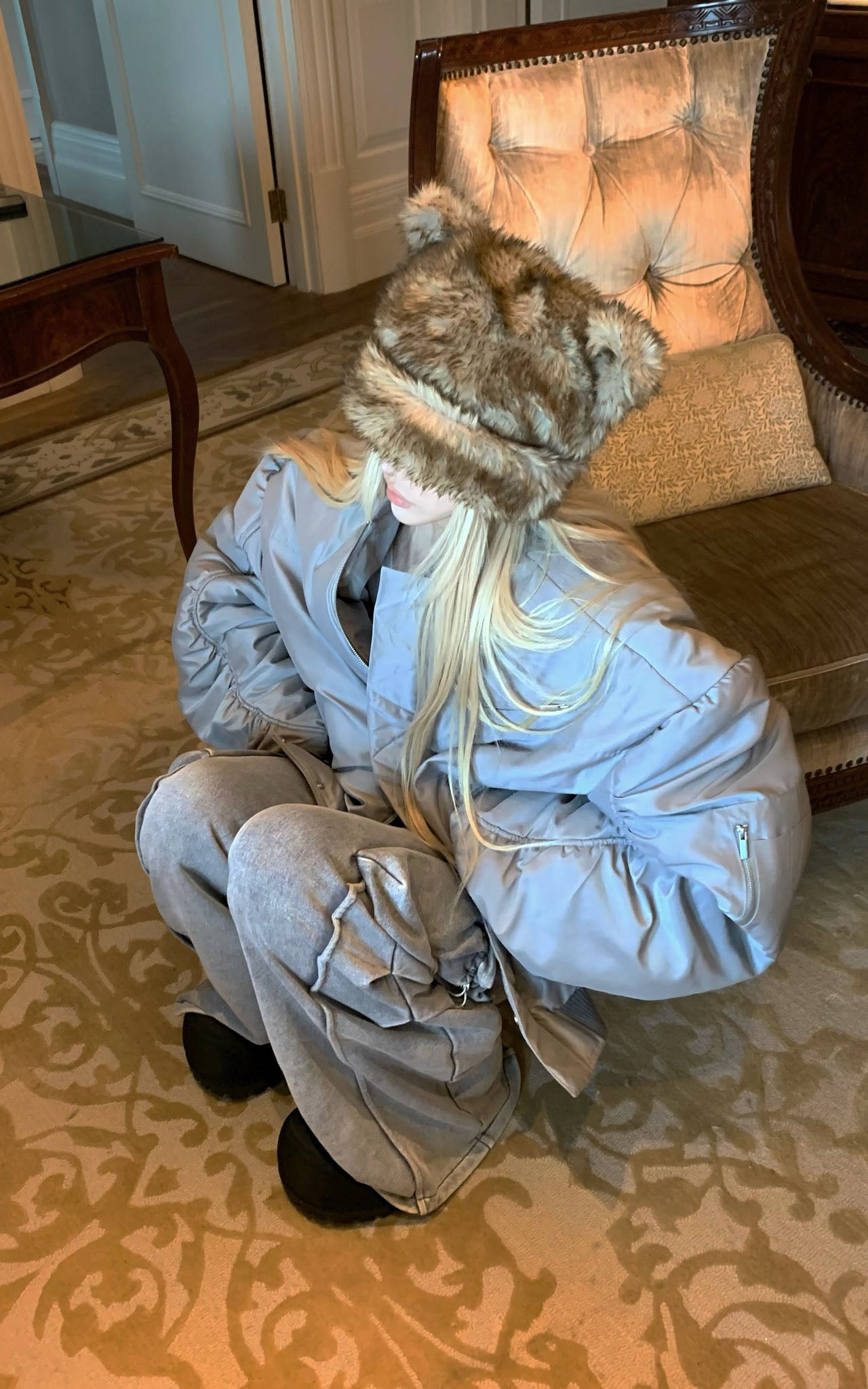 Rase le sol Oversized Padded Jacket - PINKPARKS