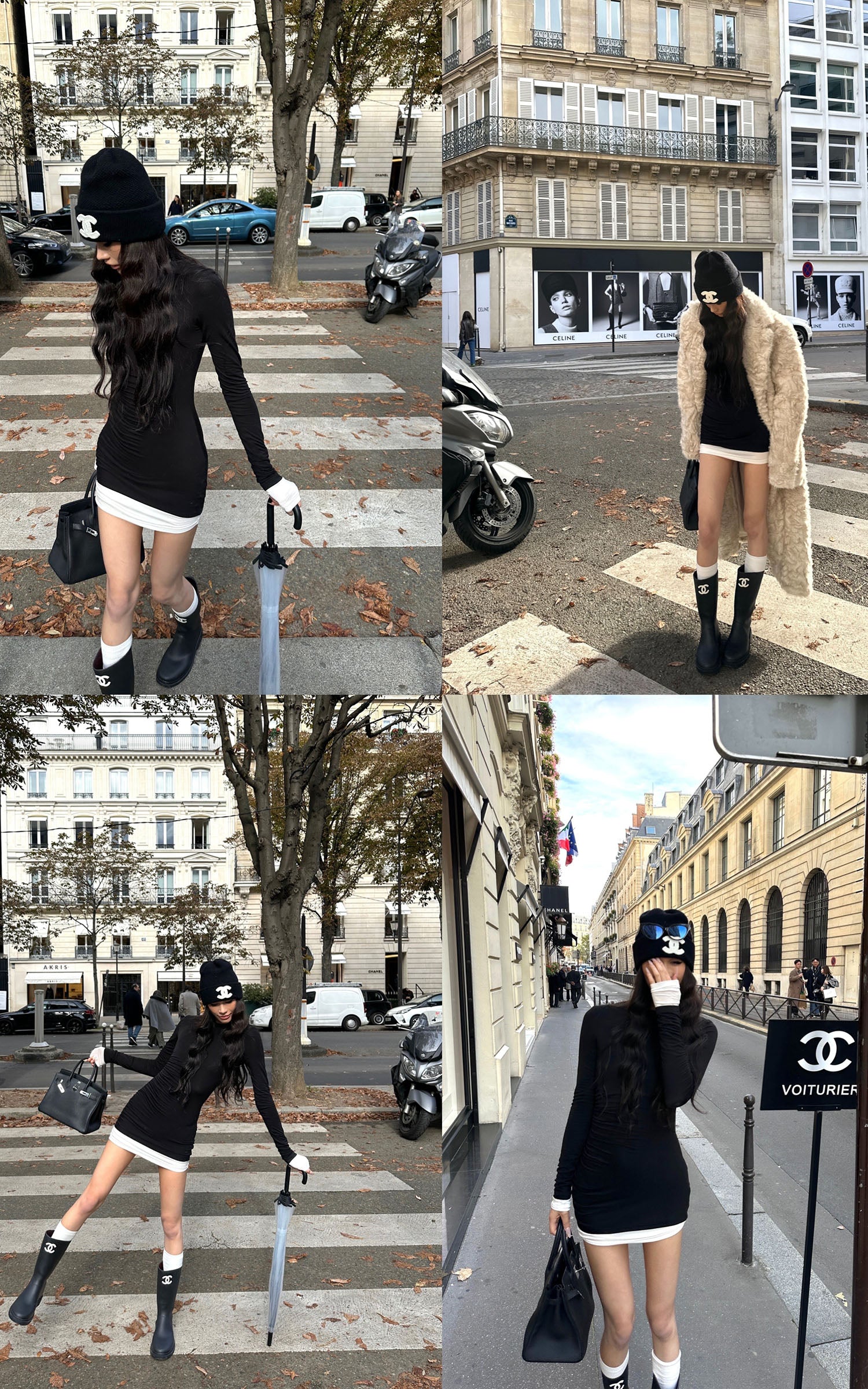 0122stepll コントラストヘムニットミニスカート