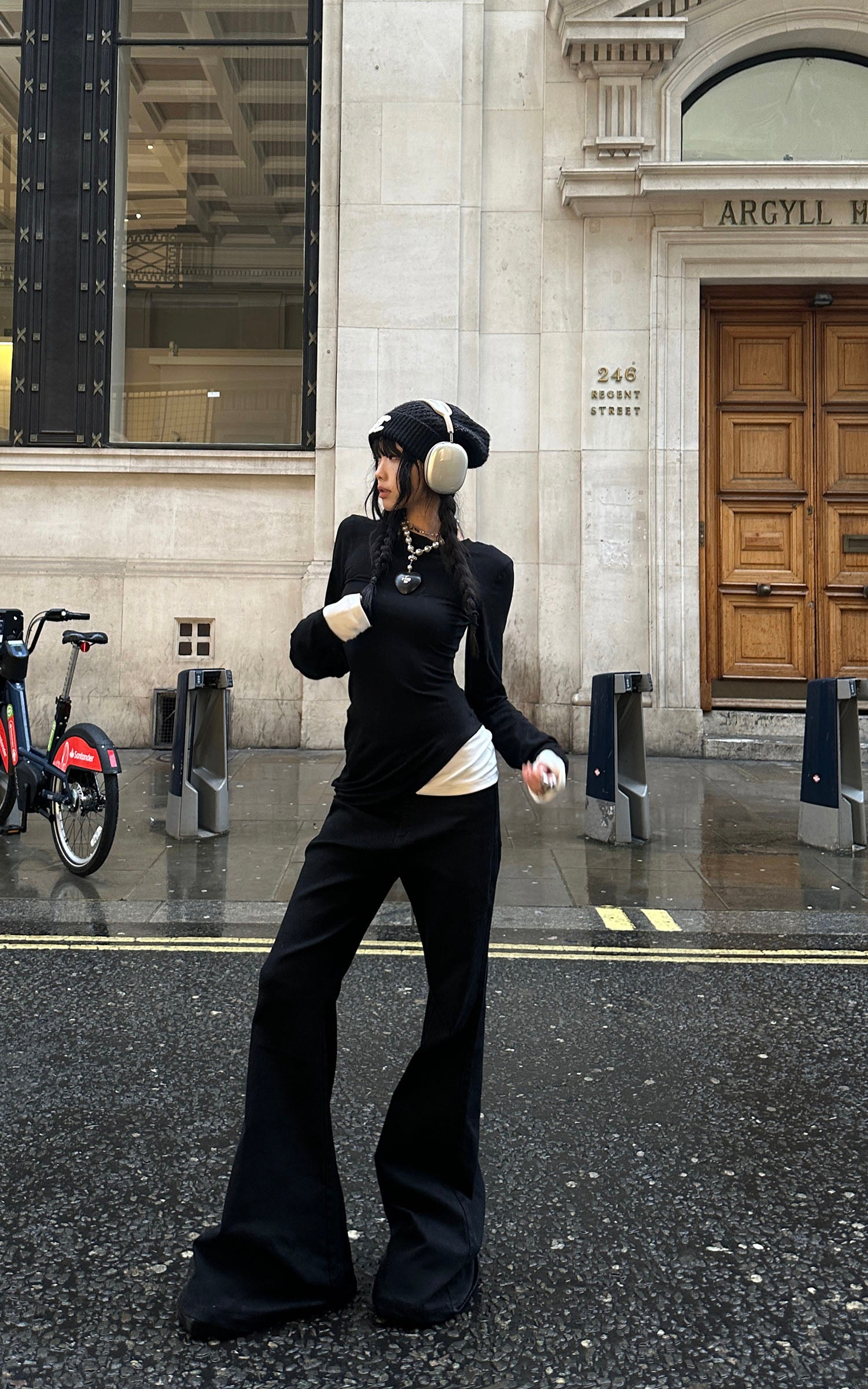 WARDEN EDGE Black Two-Layered Long Sleeve Top - PINKPARKS