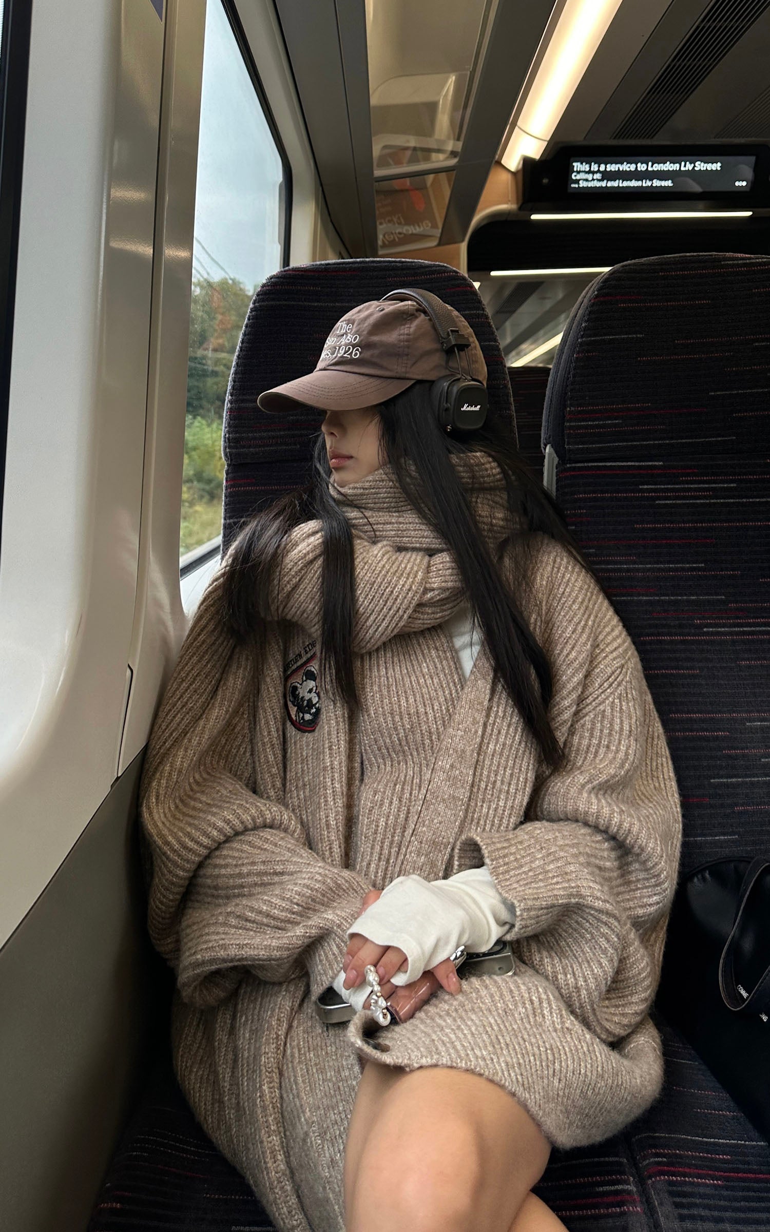 WARDEN EDGE Knitted Cardigan & Scarf Set - PINKPARKS