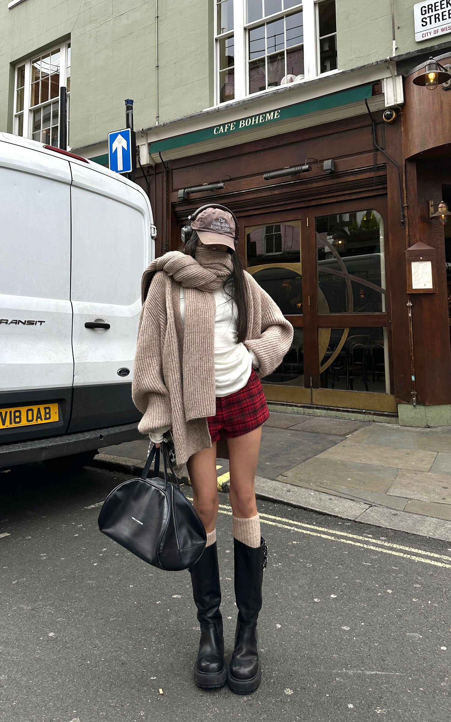 WARDEN EDGE Tartan Plaid Mini Shorts - PINKPARKS