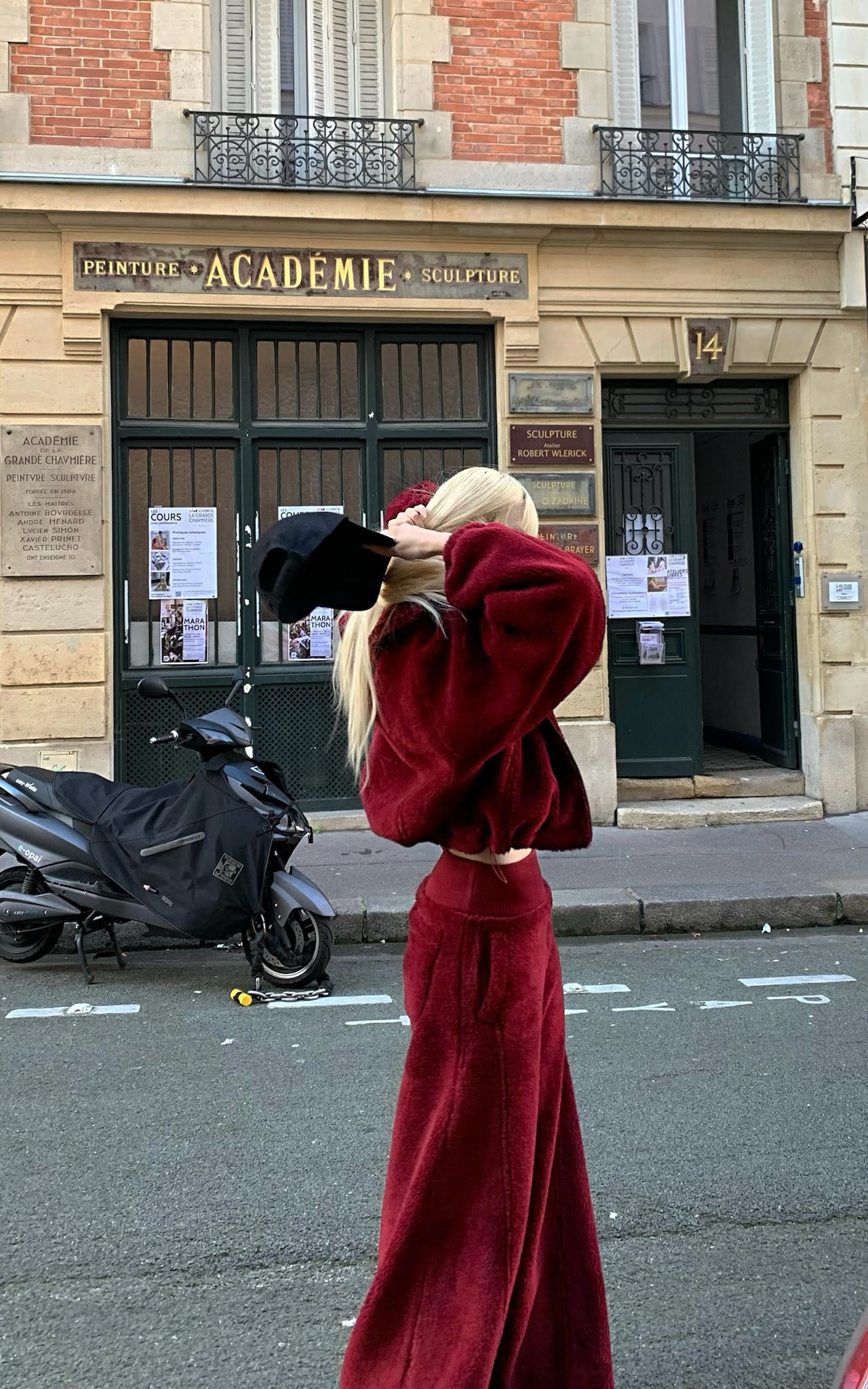 Rase le sol Oversized Red Fleece Lounge Set - PINKPARKS