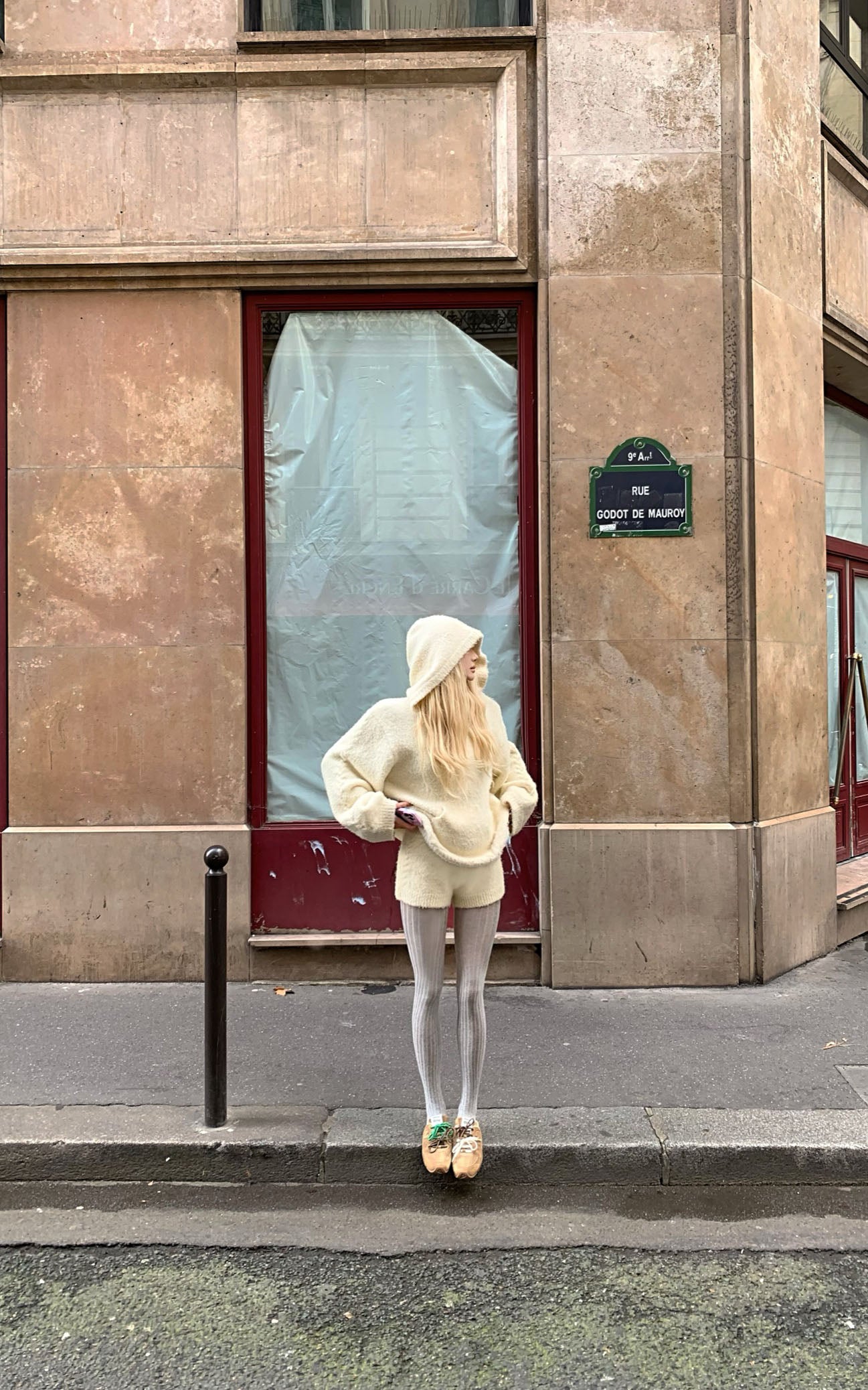 Rase le sol Oversized Fuzzy Hoodie Set - PINKPARKS