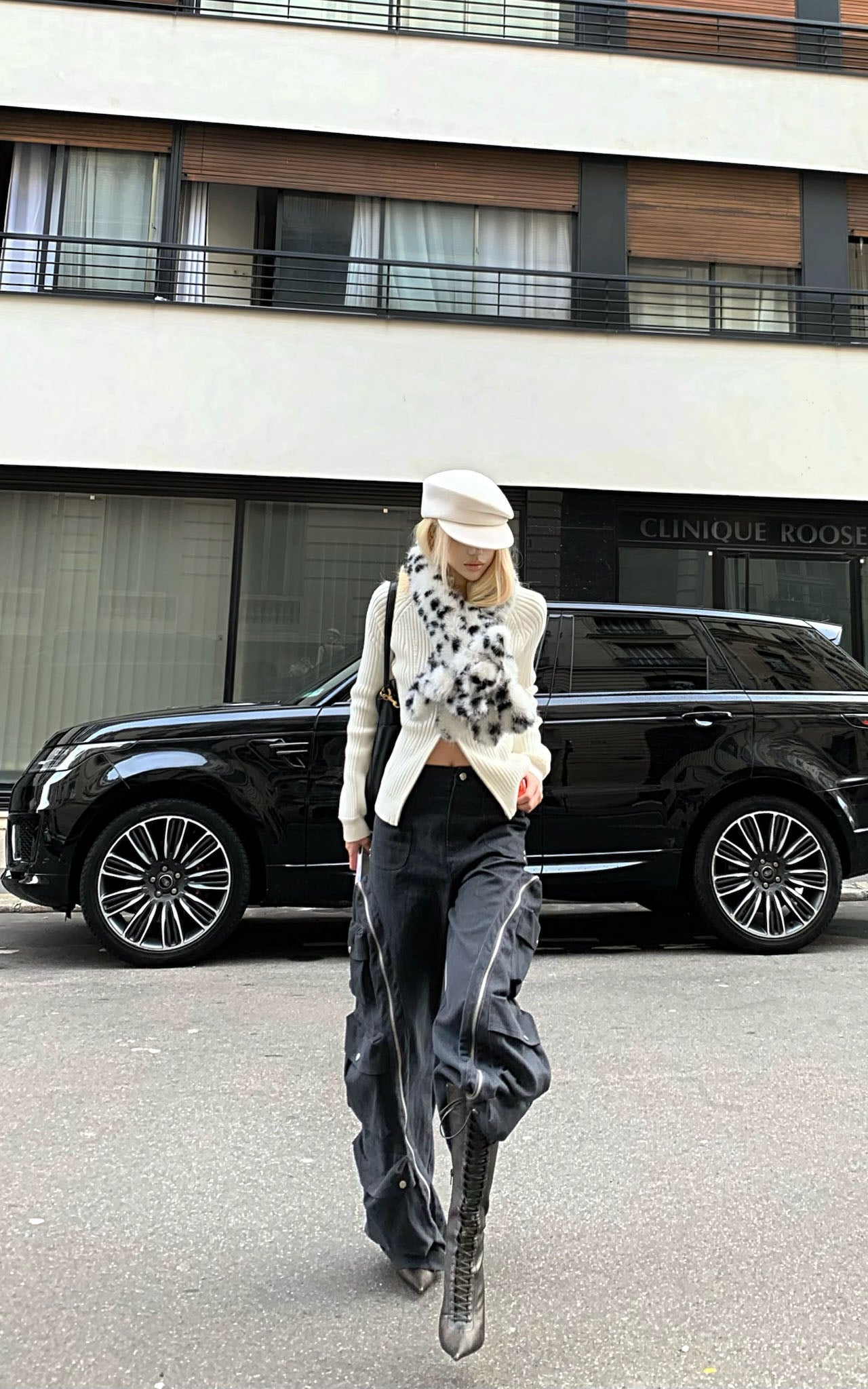 Rase le sol Double Zipper Ribbed Sweater - PINKPARKS