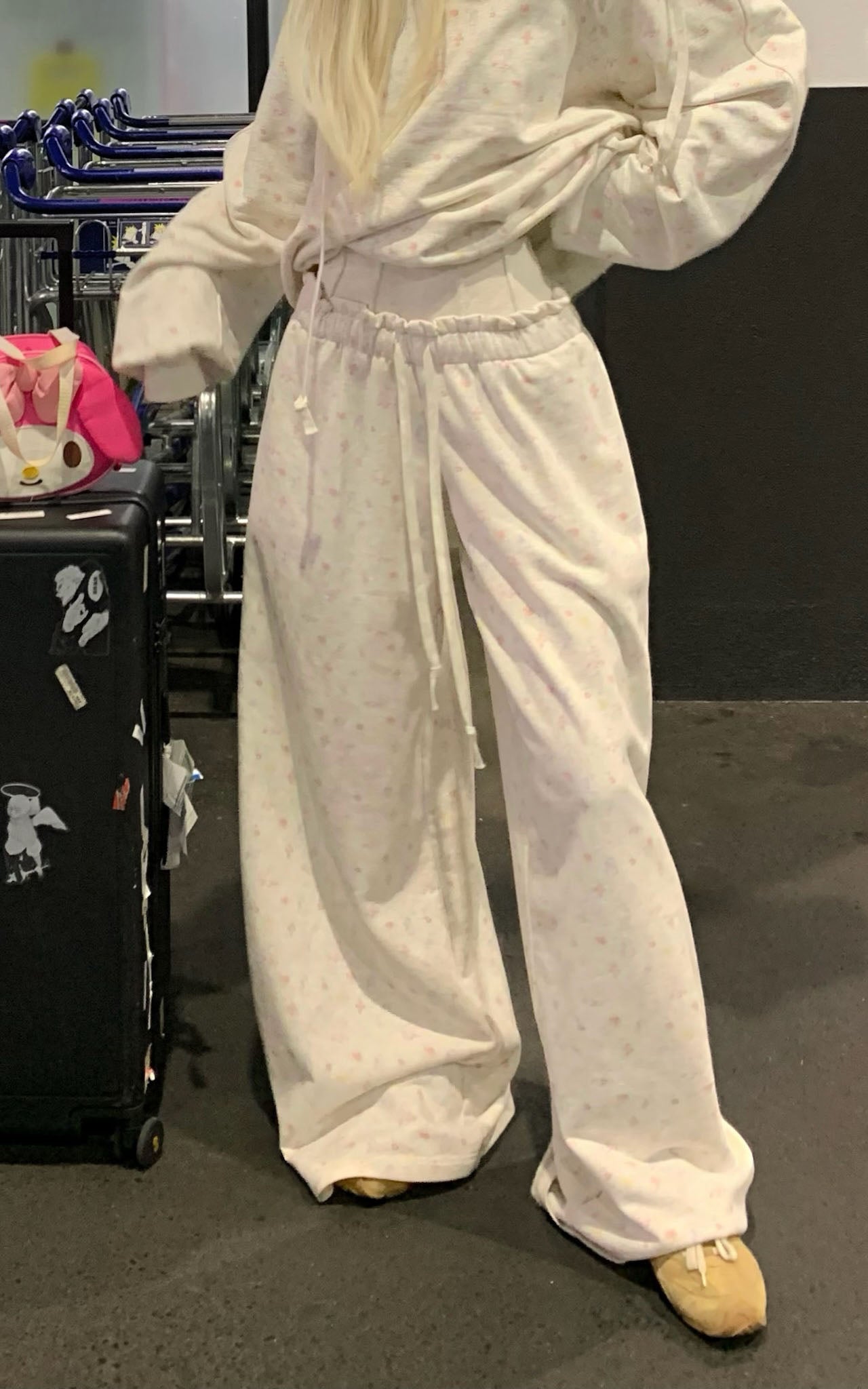 Rase le Sol Hoodie and Wide-Leg Pants Set - PINKPARKS