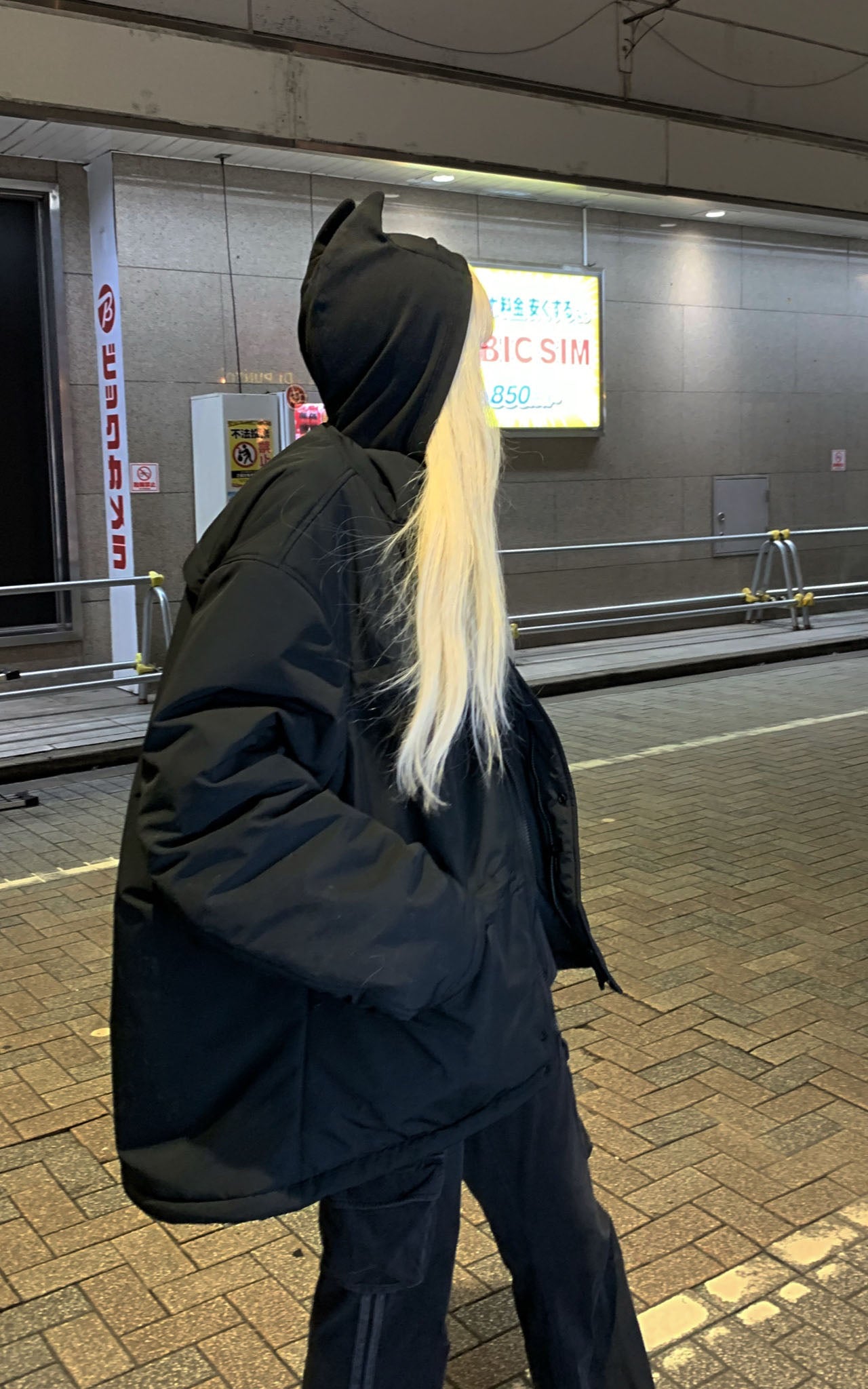 Rase le sol Devil Horn Fitted Hoodie - PINKPARKS