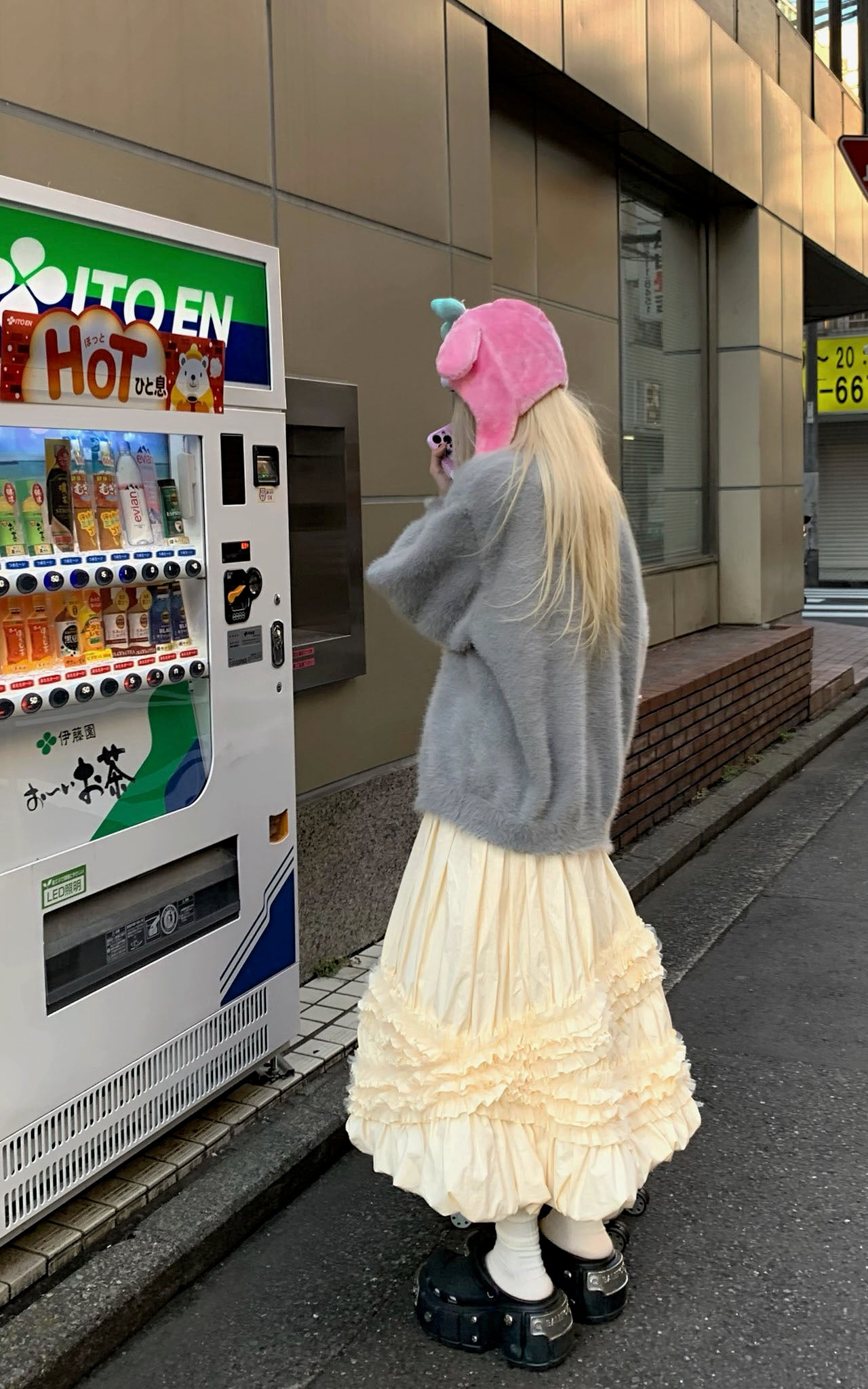 Rase le sol Lace-Tiered Puff Midi Skirt - PINKPARKS