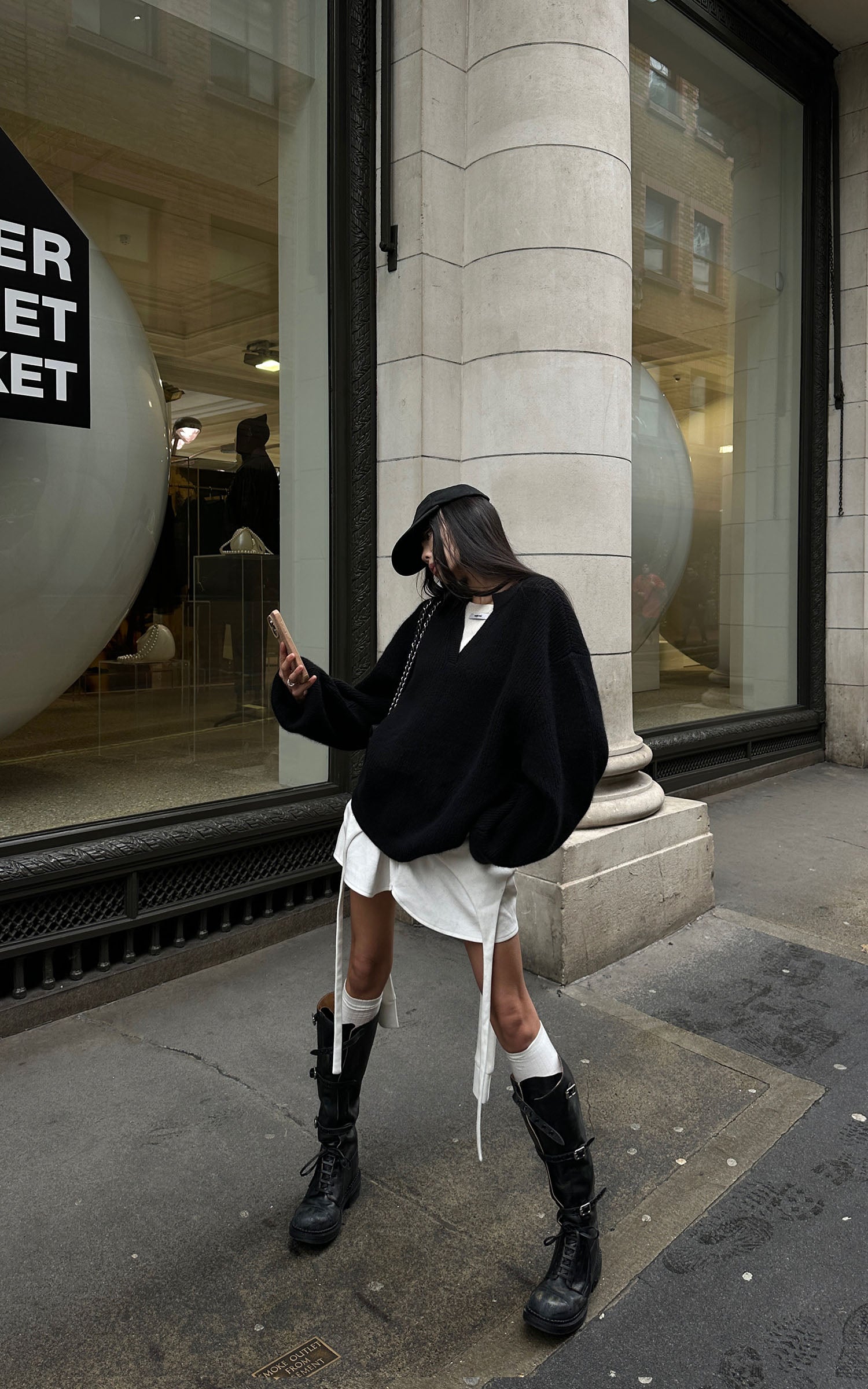 WARDEN EDGE Layered V-Neck Knit Sweater - PINKPARKS