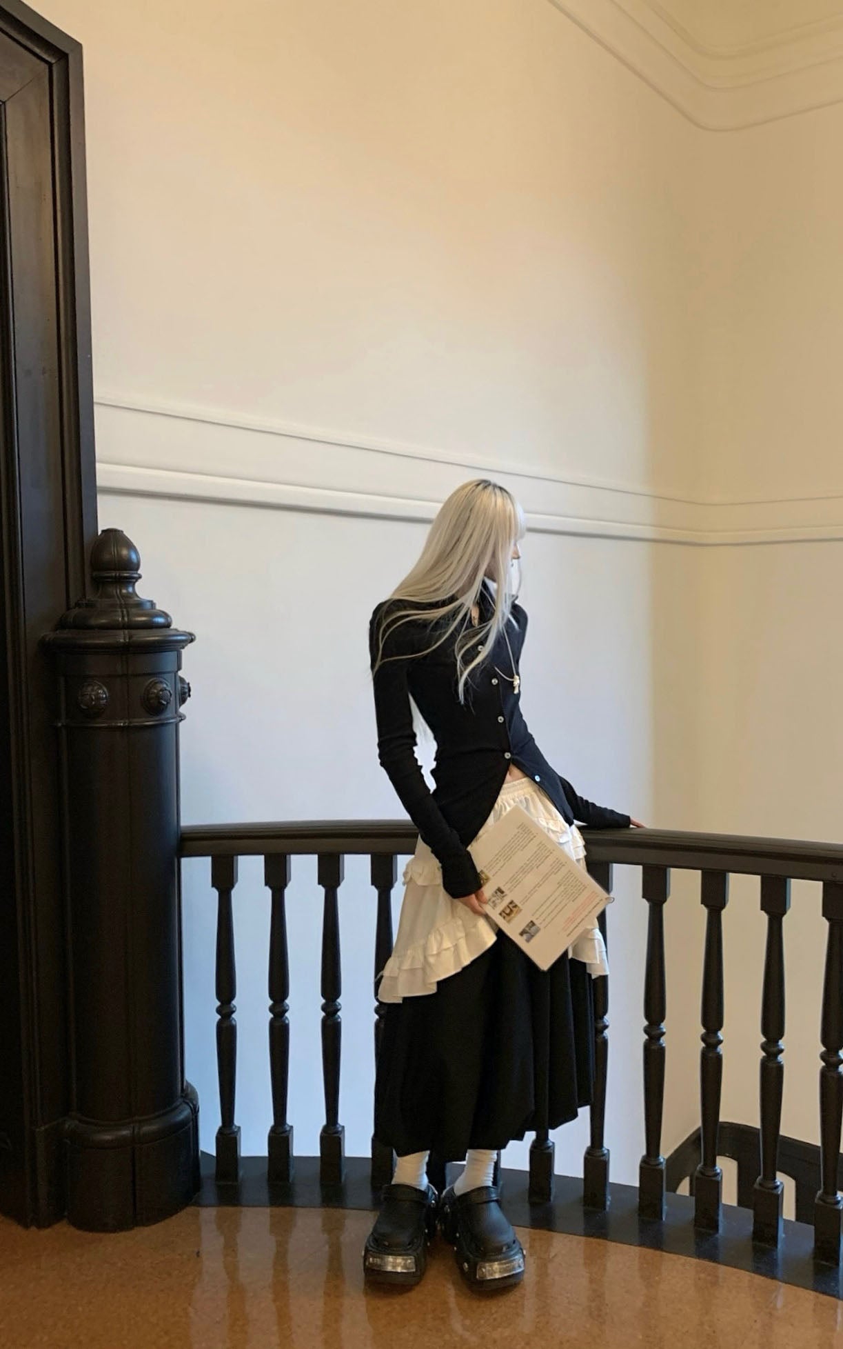 Rase le Sol Fitted Black Knit Cardigan - PINKPARKS