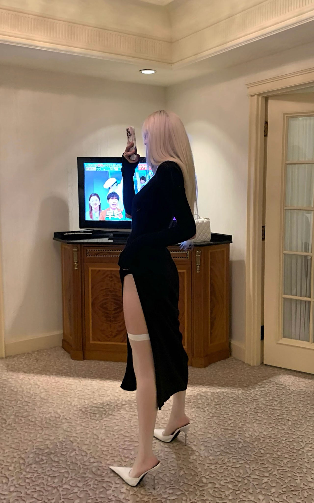 Rase le sol High Neck Cutout Bodycon Dress - PINKPARKS