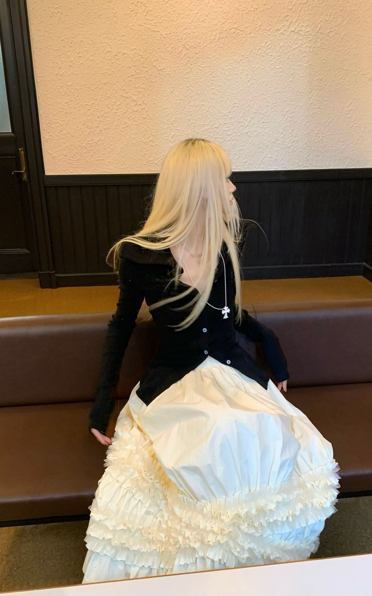 Rase le Sol Fitted Black Knit Cardigan - PINKPARKS