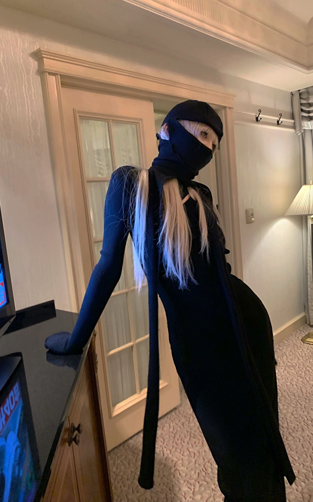 Rase le sol High Neck Cutout Bodycon Dress - PINKPARKS