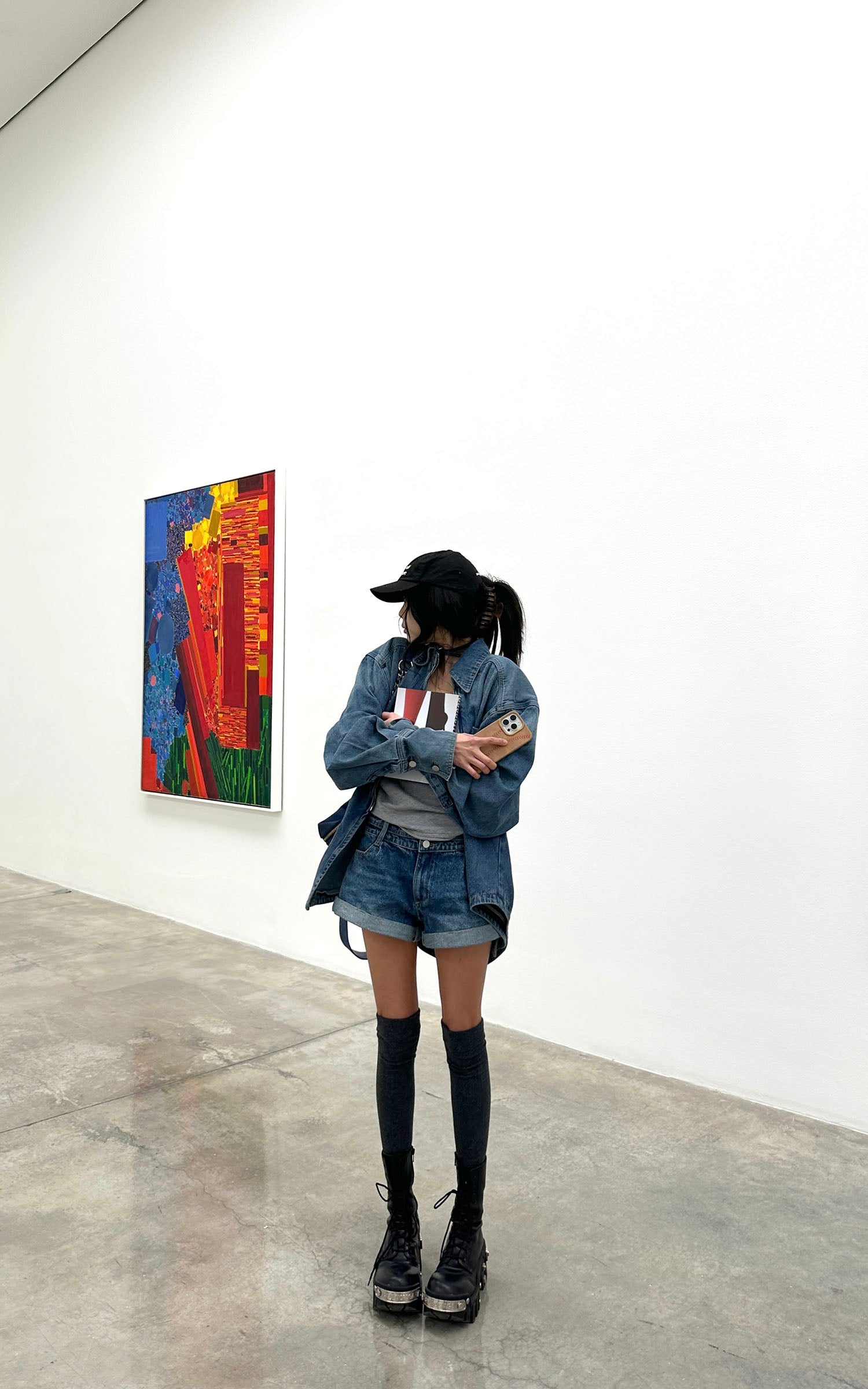 WARDEN EDGE Denim Layered Set – Jacket, Shorts & Tank - PINKPARKS