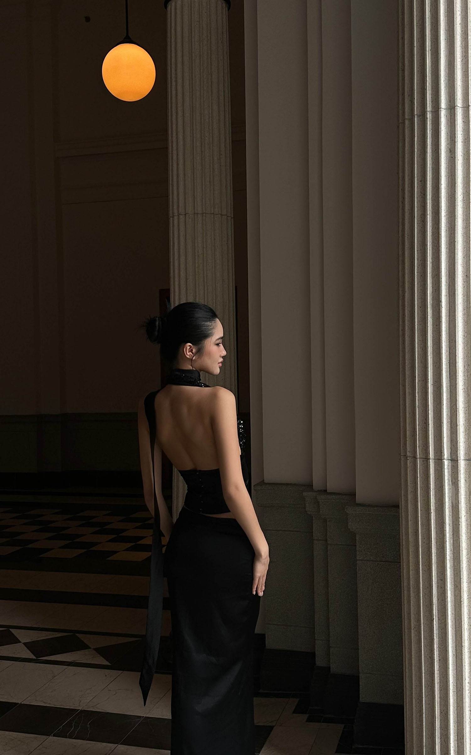 ROVENTE Halter Sequin Corset Top - PINKPARKS