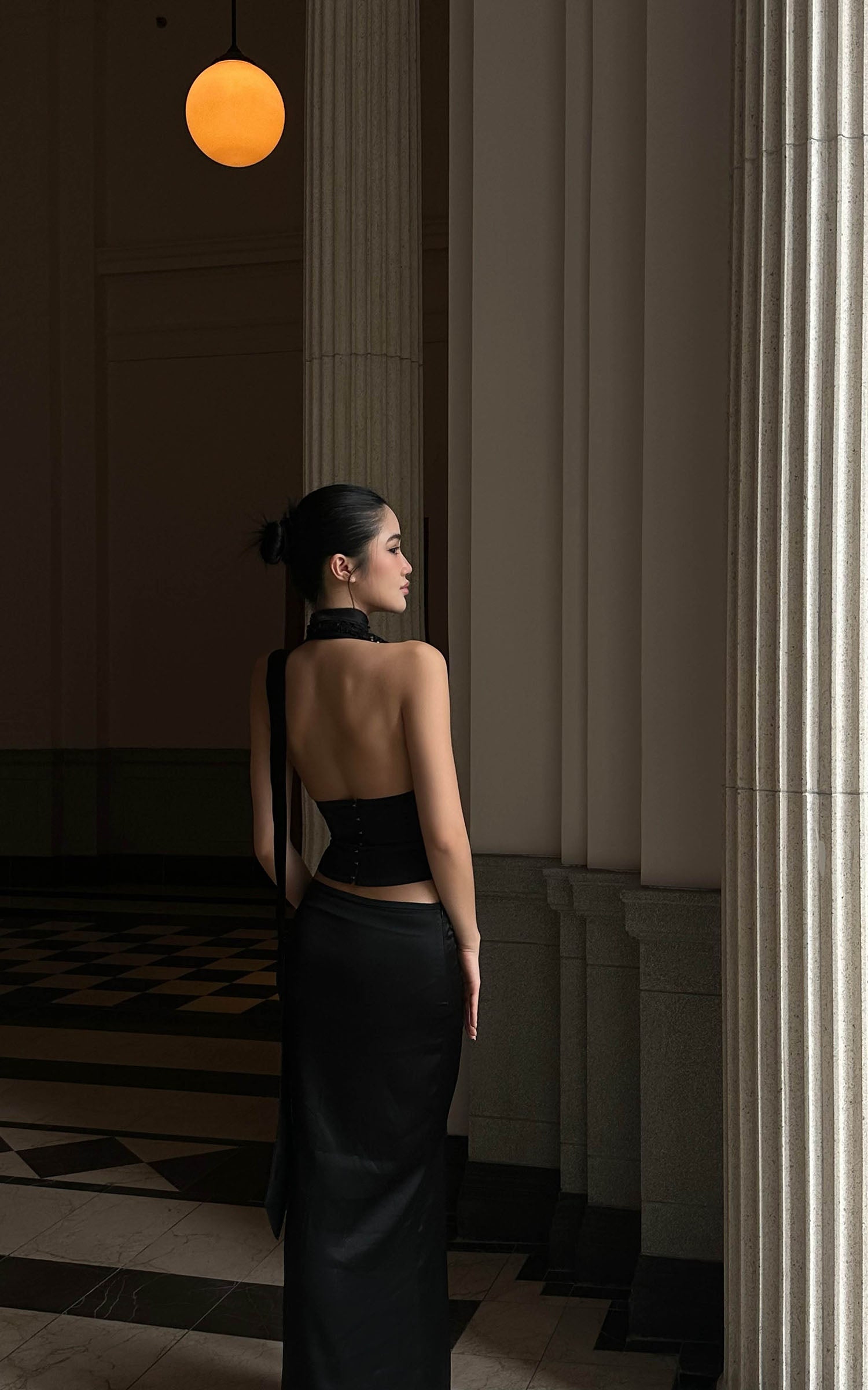 ROVENTE Halter Sequin Corset Top - PINKPARKS