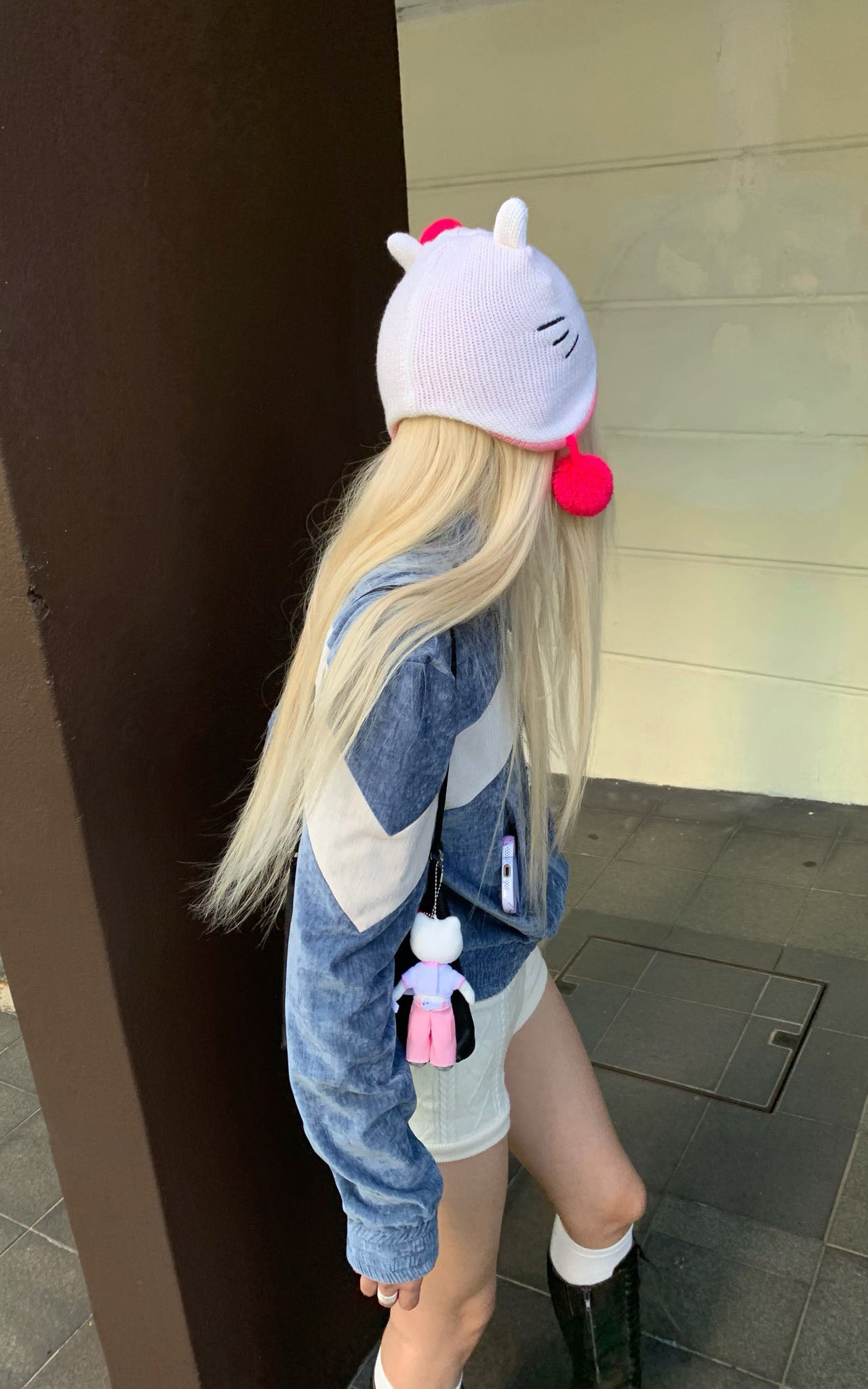 Rase le sol Textured Cable Knit Shorts - PINKPARKS