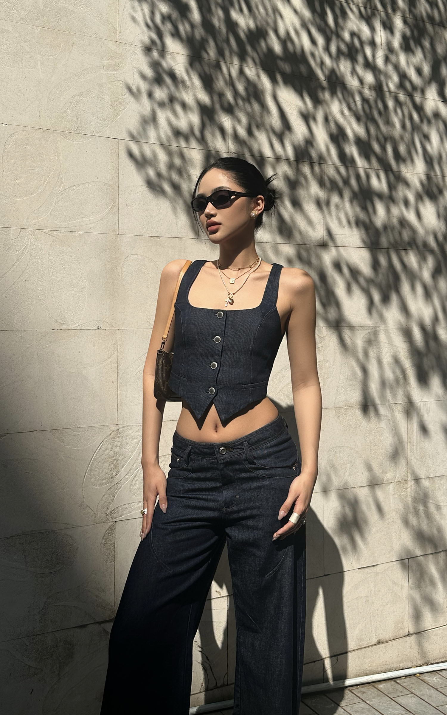 ROVENTE Sculpted Balloon Denim Trousers - PINKPARKS