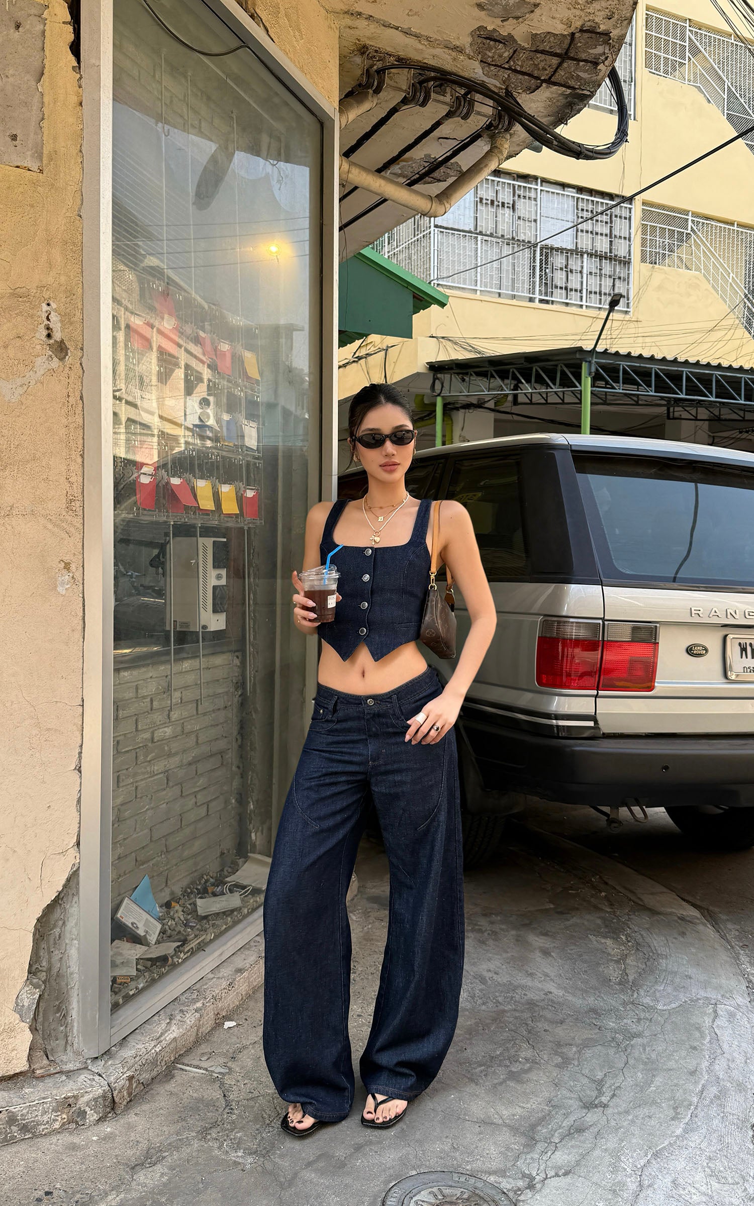 ROVENTE Sculpted Balloon Denim Trousers - PINKPARKS