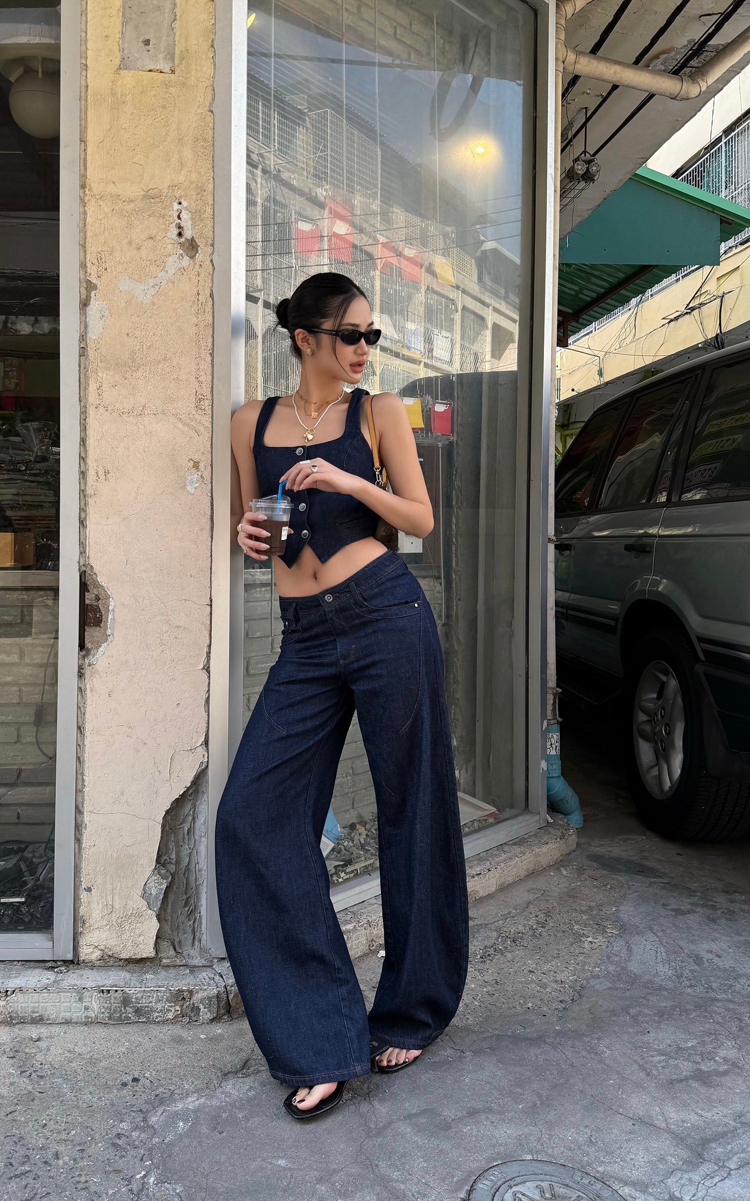 ROVENTE Sculpted Balloon Denim Trousers - PINKPARKS