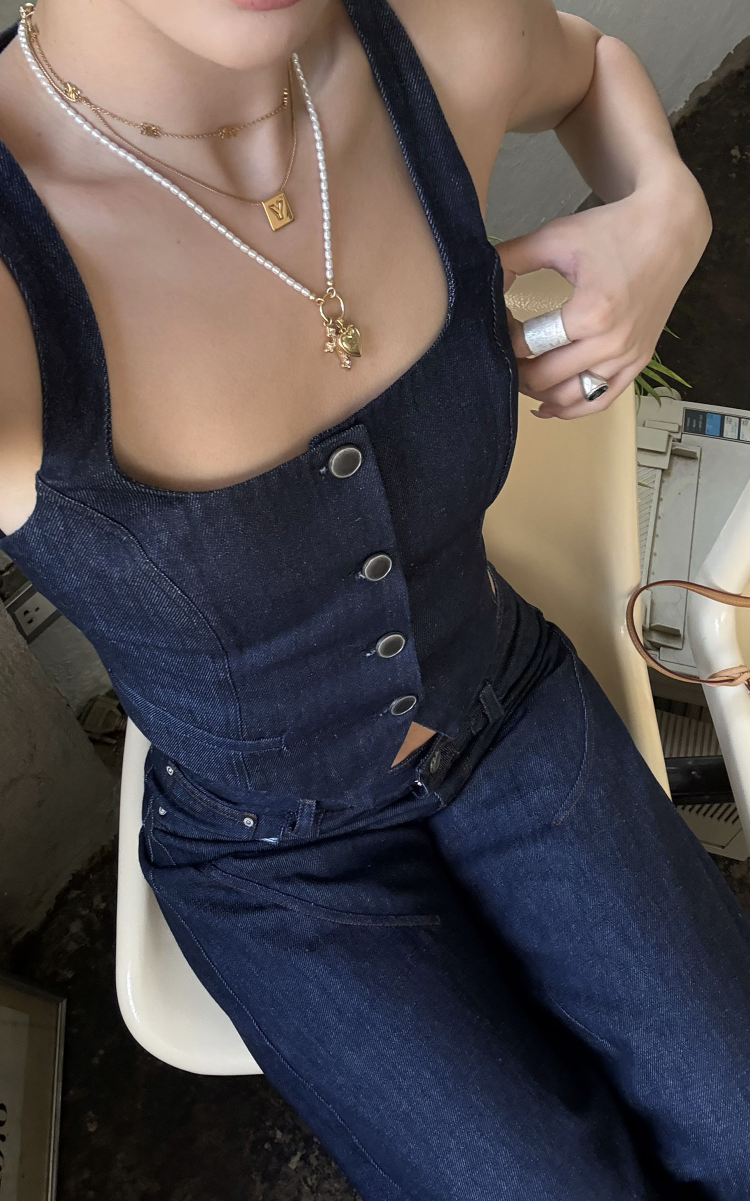 ROVENTE Sculpted Balloon Denim Trousers - PINKPARKS