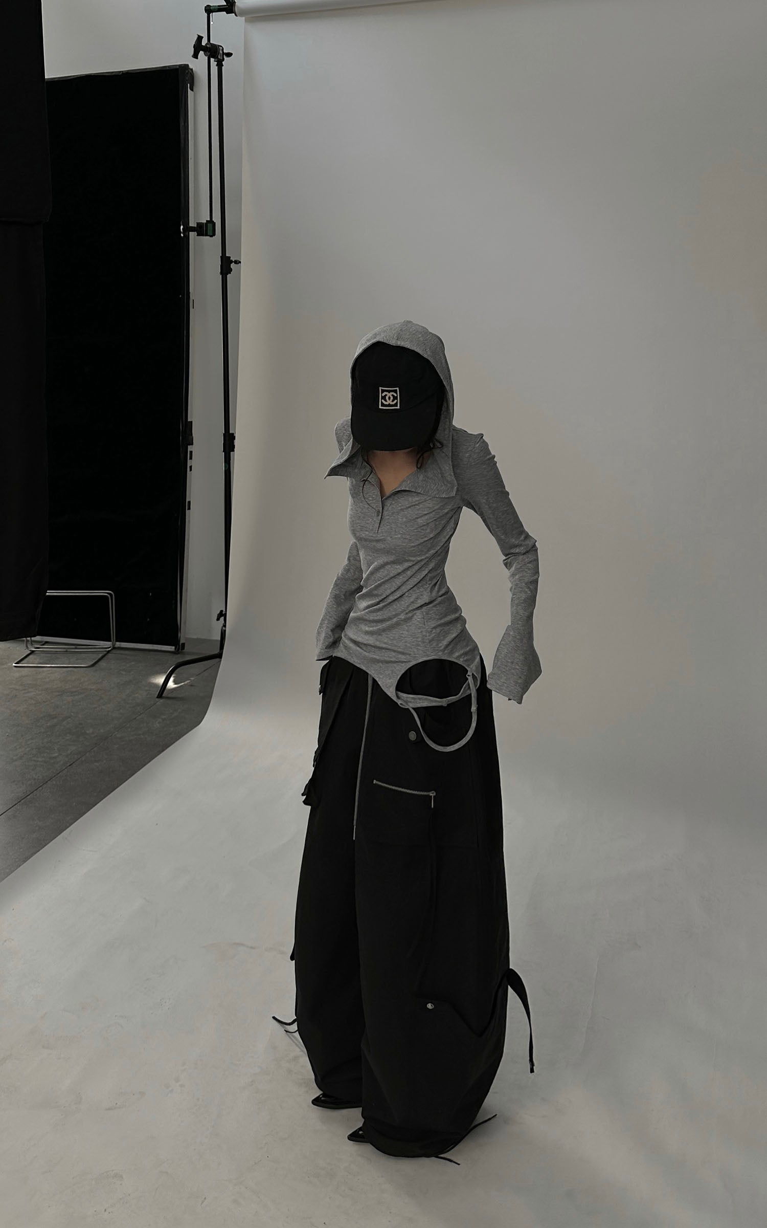 WARDEN EDGE High-Waisted Wide-Leg Cargo Pants - PINKPARKS