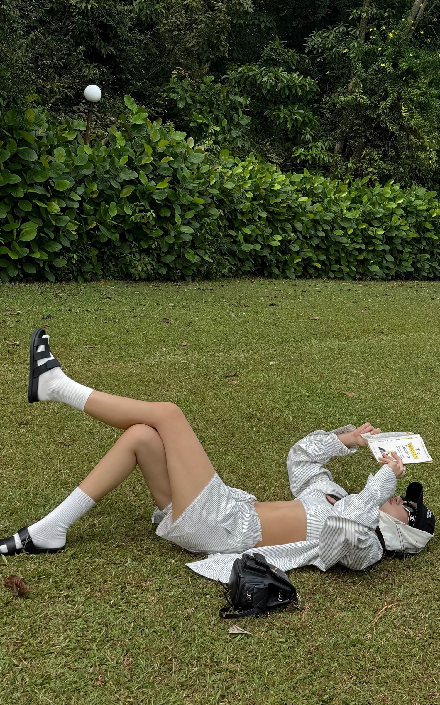 ROVENTE Striped Cotton Three-Piece Lounge Set - PINKPARKS