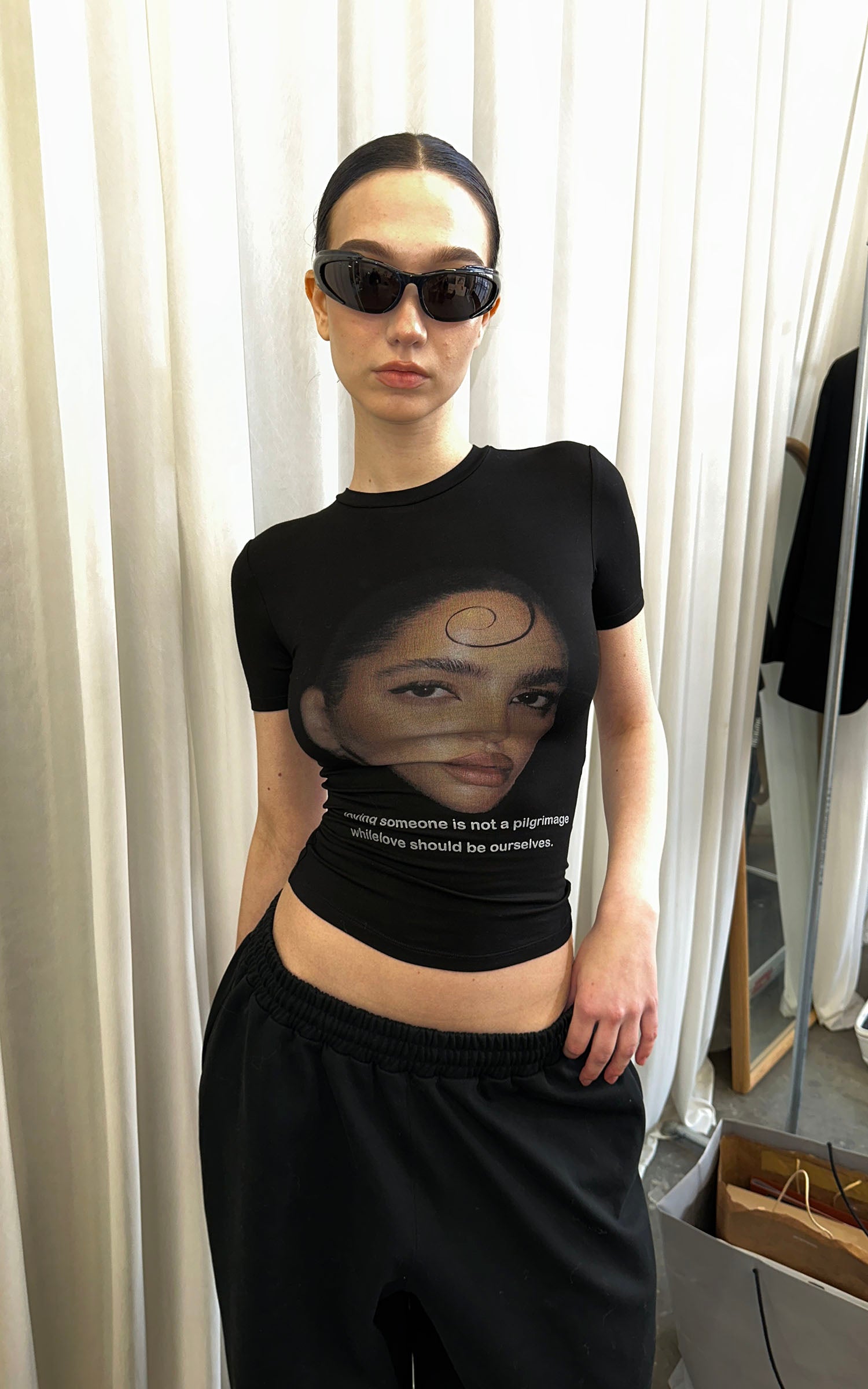 0122stepll グラフィックベビーティー