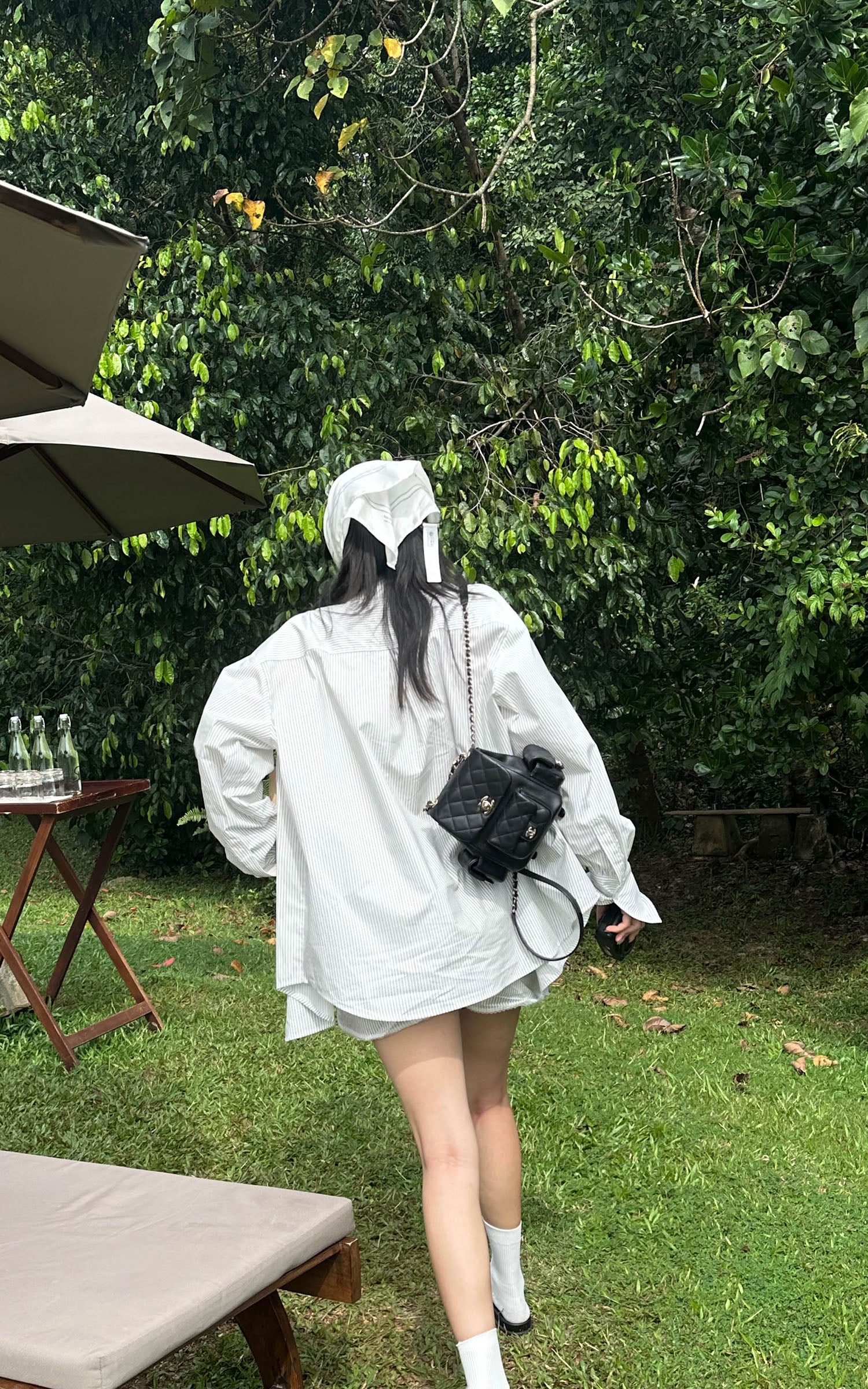 ROVENTE Striped Cotton Three-Piece Lounge Set - PINKPARKS