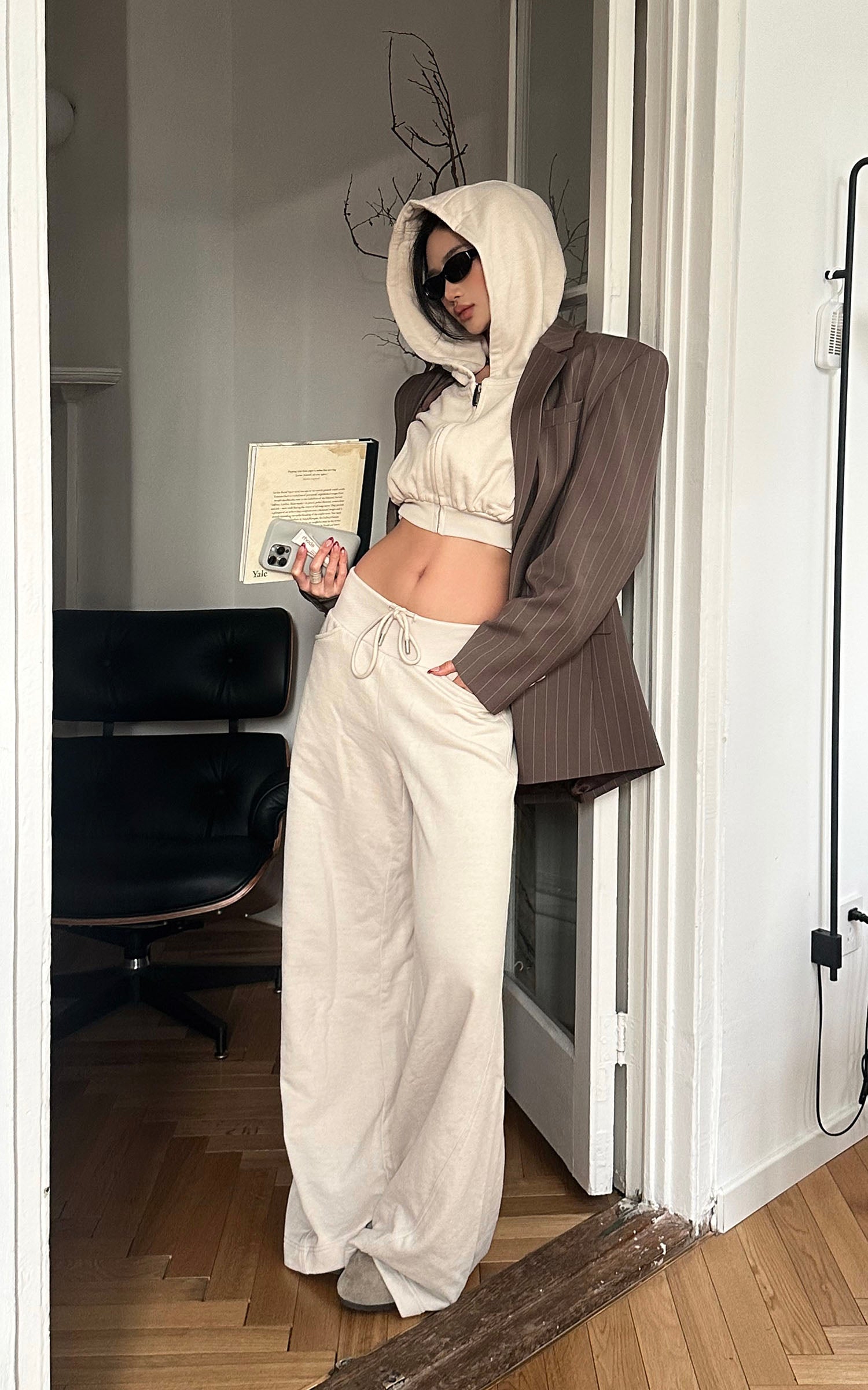 ROVENTE Wide-Leg Drawstring Sweatpants - PINKPARKS