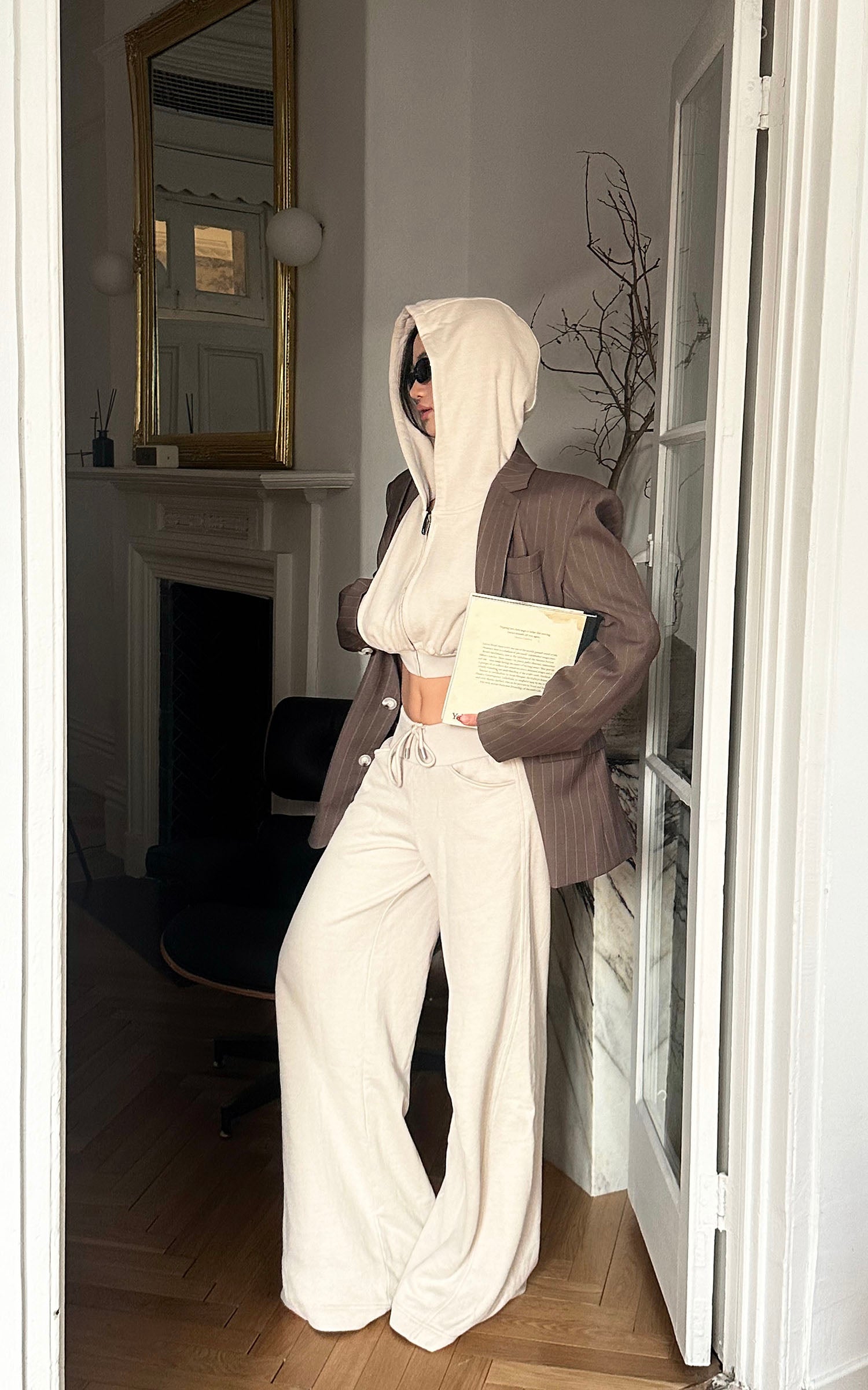 ROVENTE Wide-Leg Drawstring Sweatpants - PINKPARKS