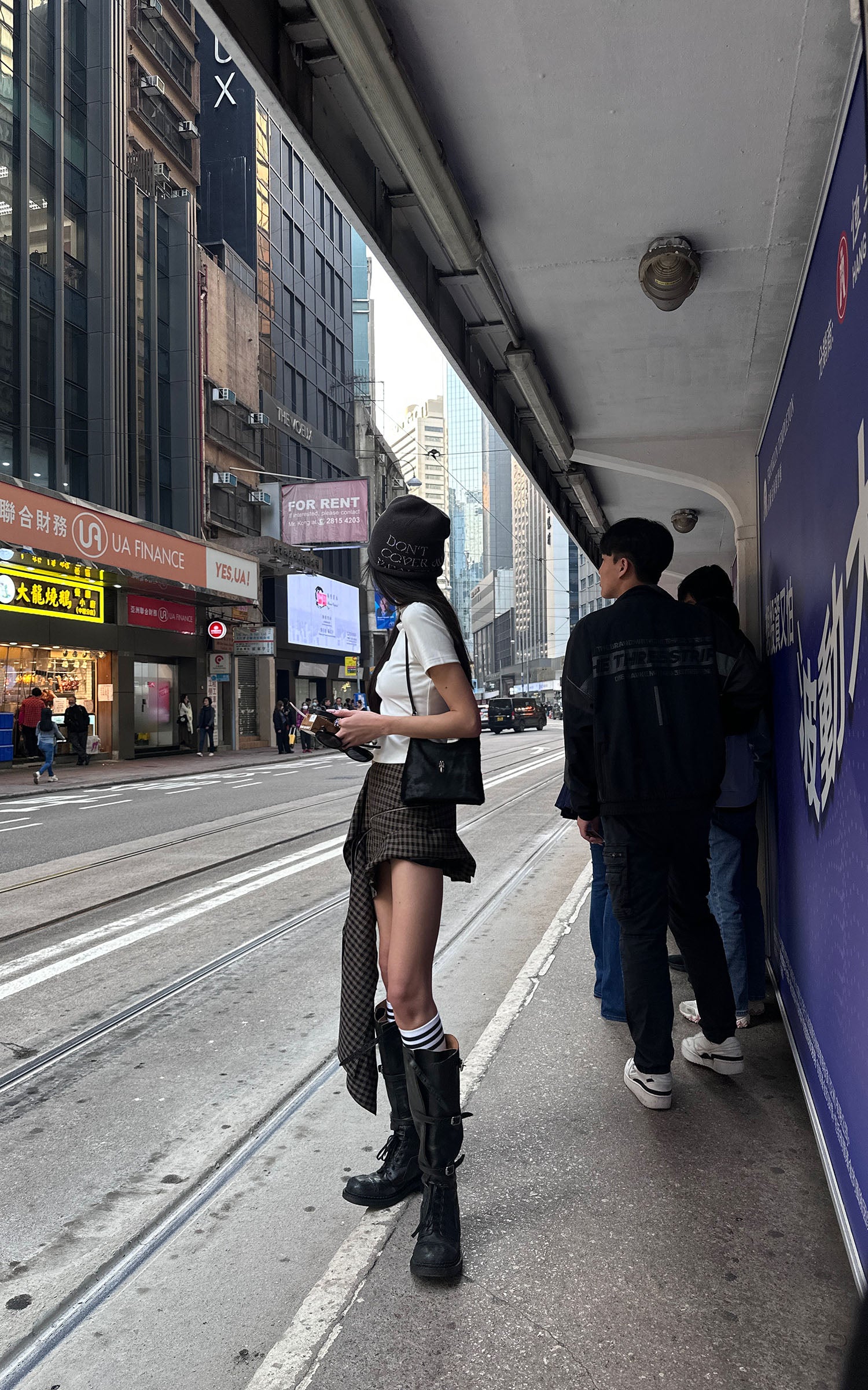 WARDEN EDGE Irregular Plaid A-Line Skirt - PINKPARKS