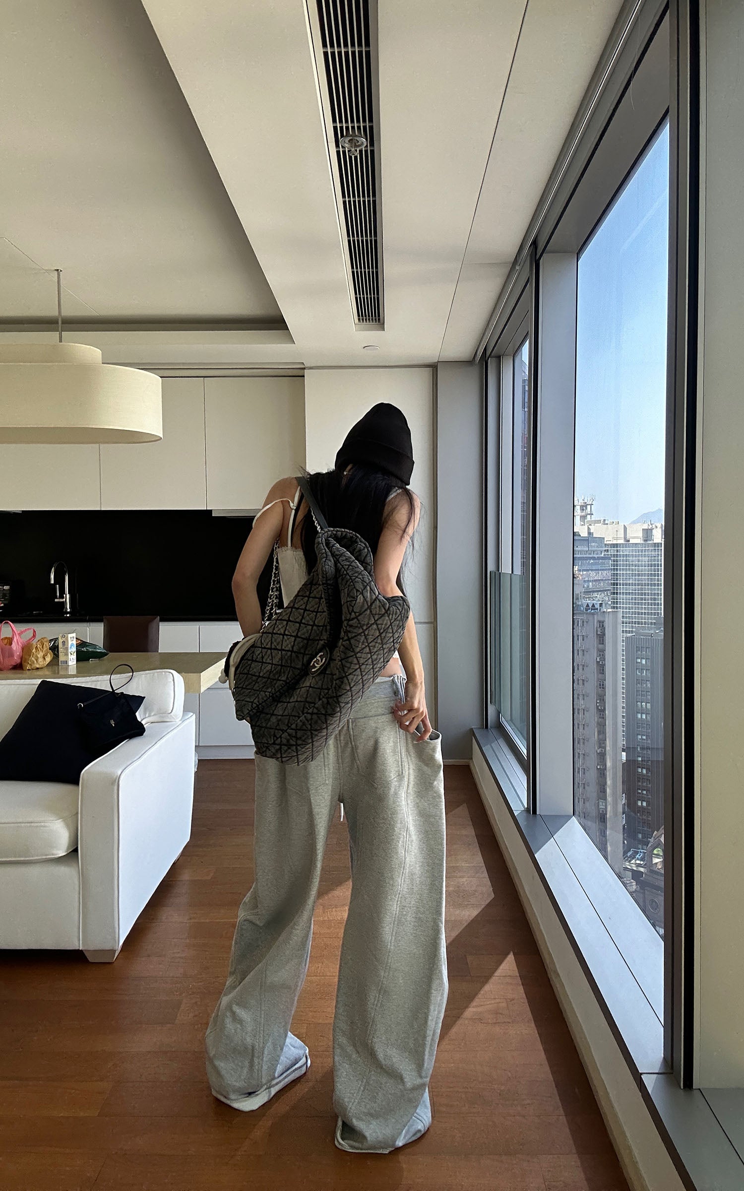 WARDEN EDGE Drawstring Casual Wide-Leg Sweatpants - PINKPARKS