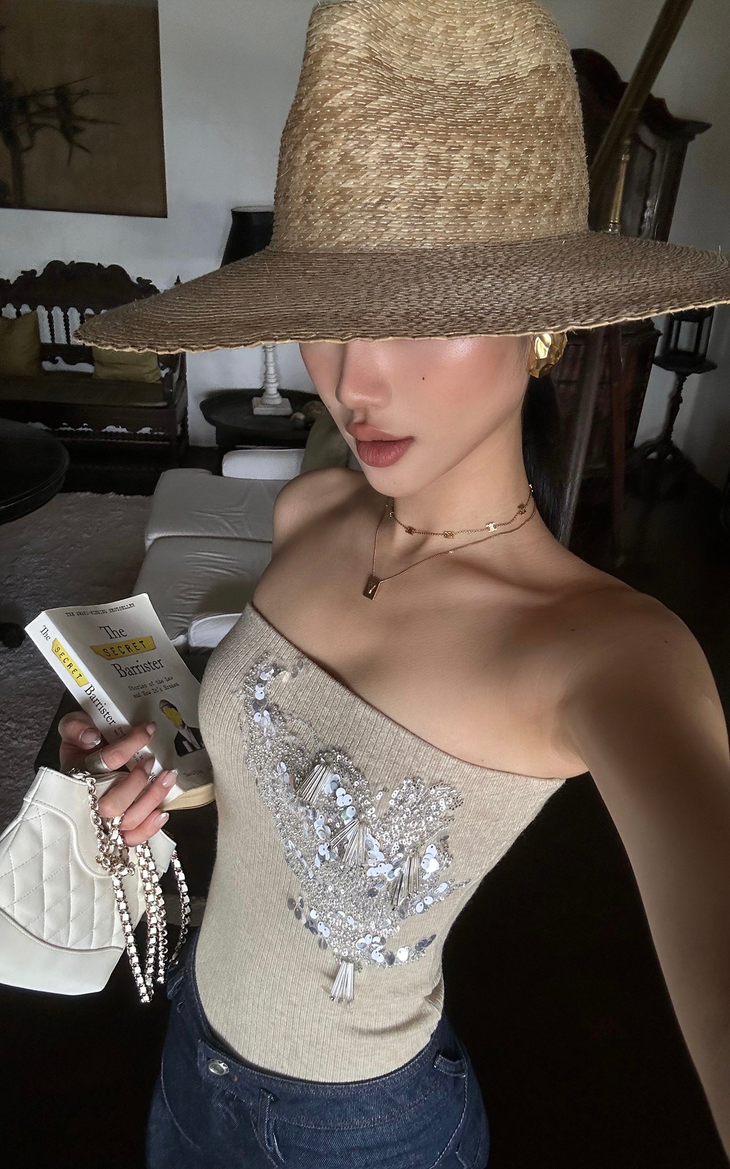 ROVENTE Embellished Strapless Knit Top - PINKPARKS