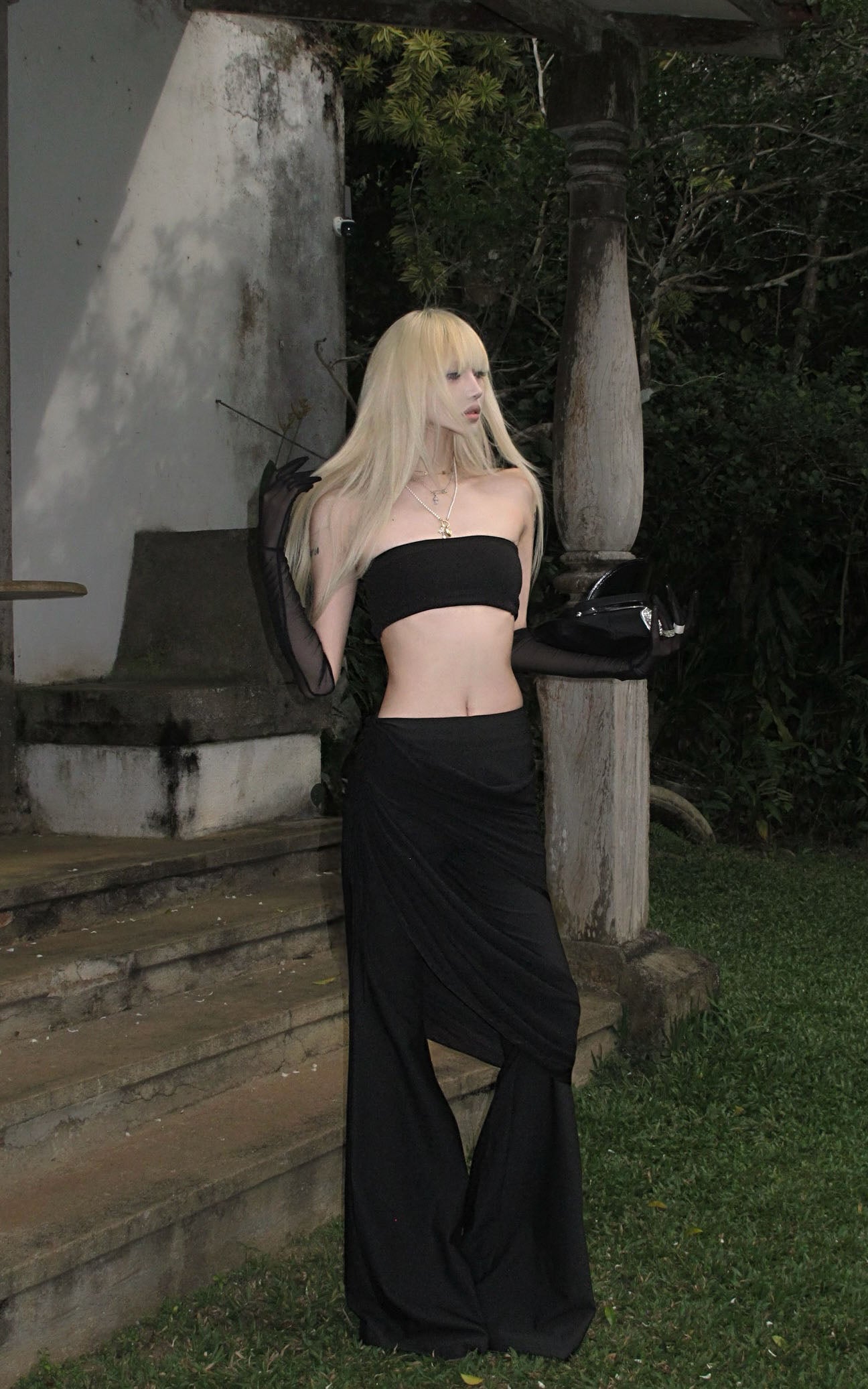 Rase le sol Draped Wide-Leg Flare Pants - PINKPARKS