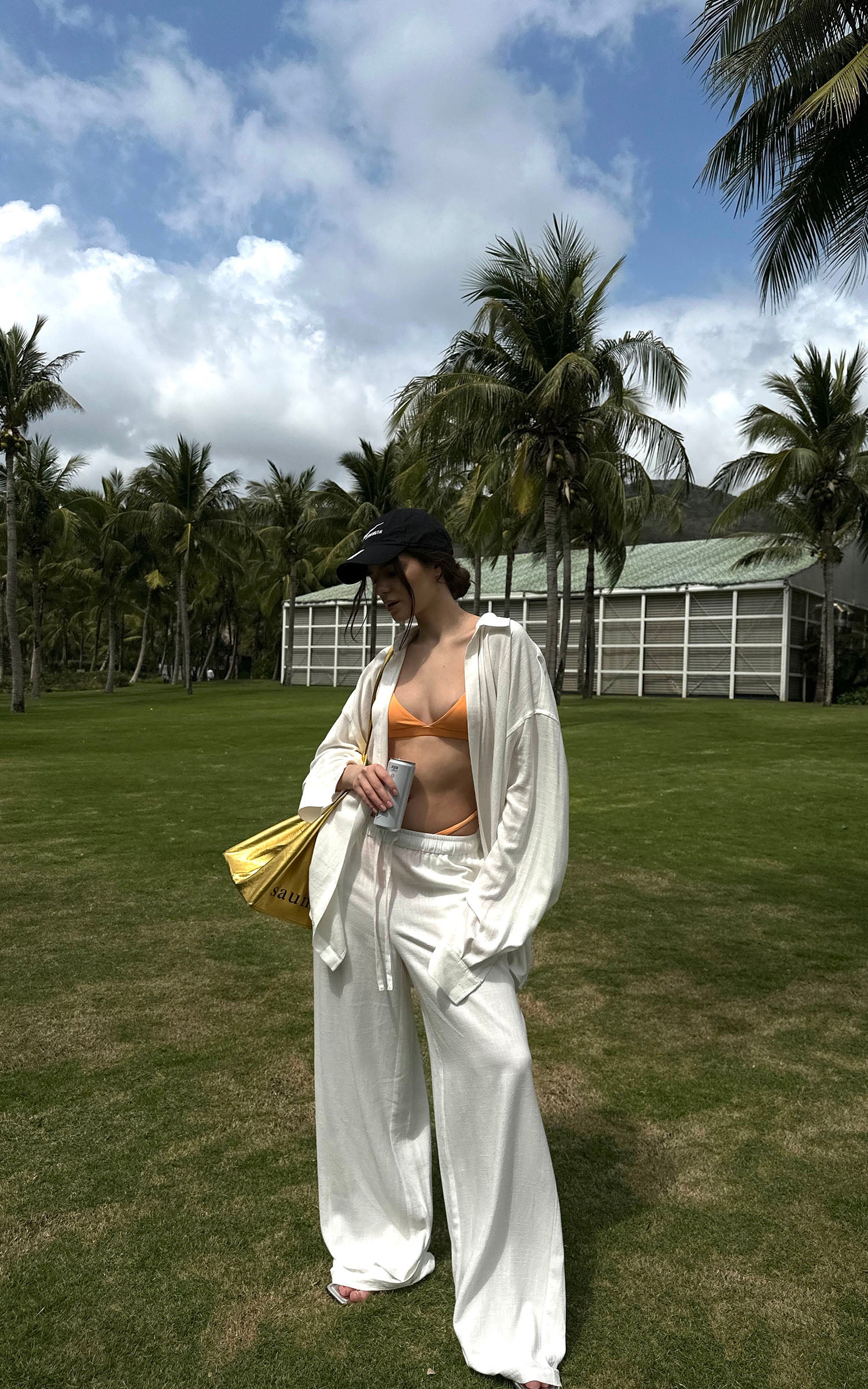 0122stepll リネンシャツ＆リラックスパンツセット