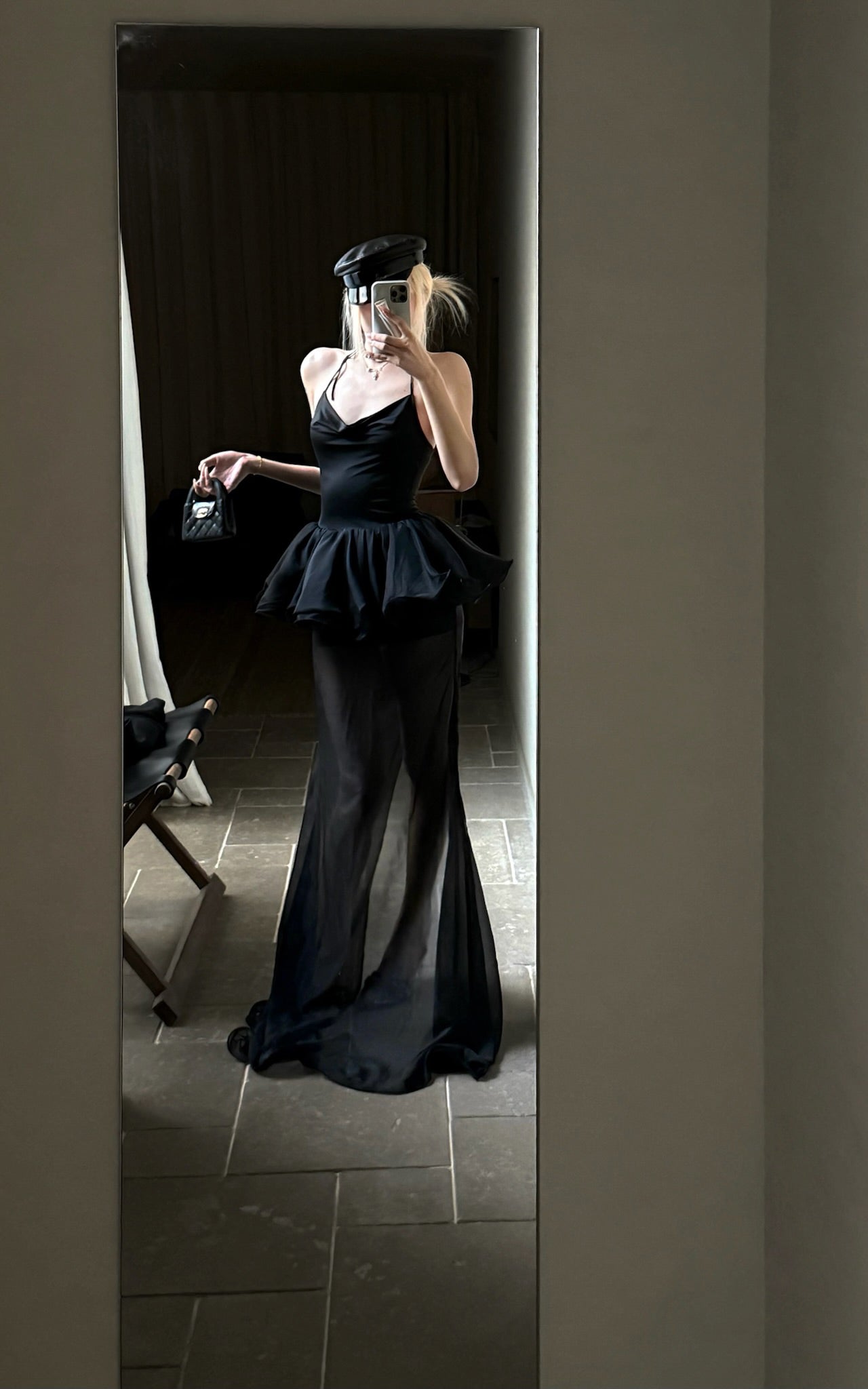 Rase le sol Sheer Layered Tulle Halter Dress - PINKPARKS