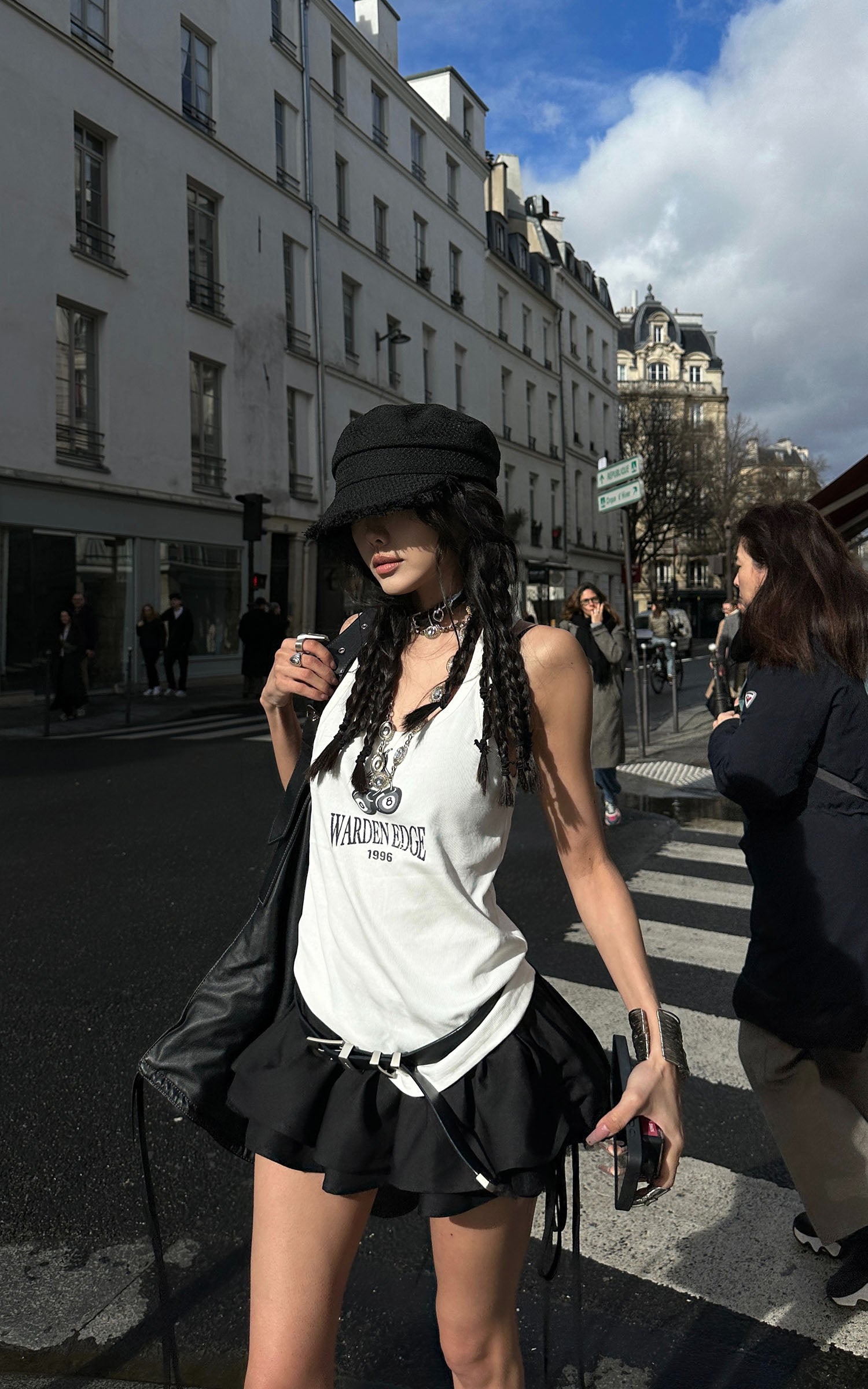 WARDEN EDGE Black Pleated Mini Skirt - PINKPARKS