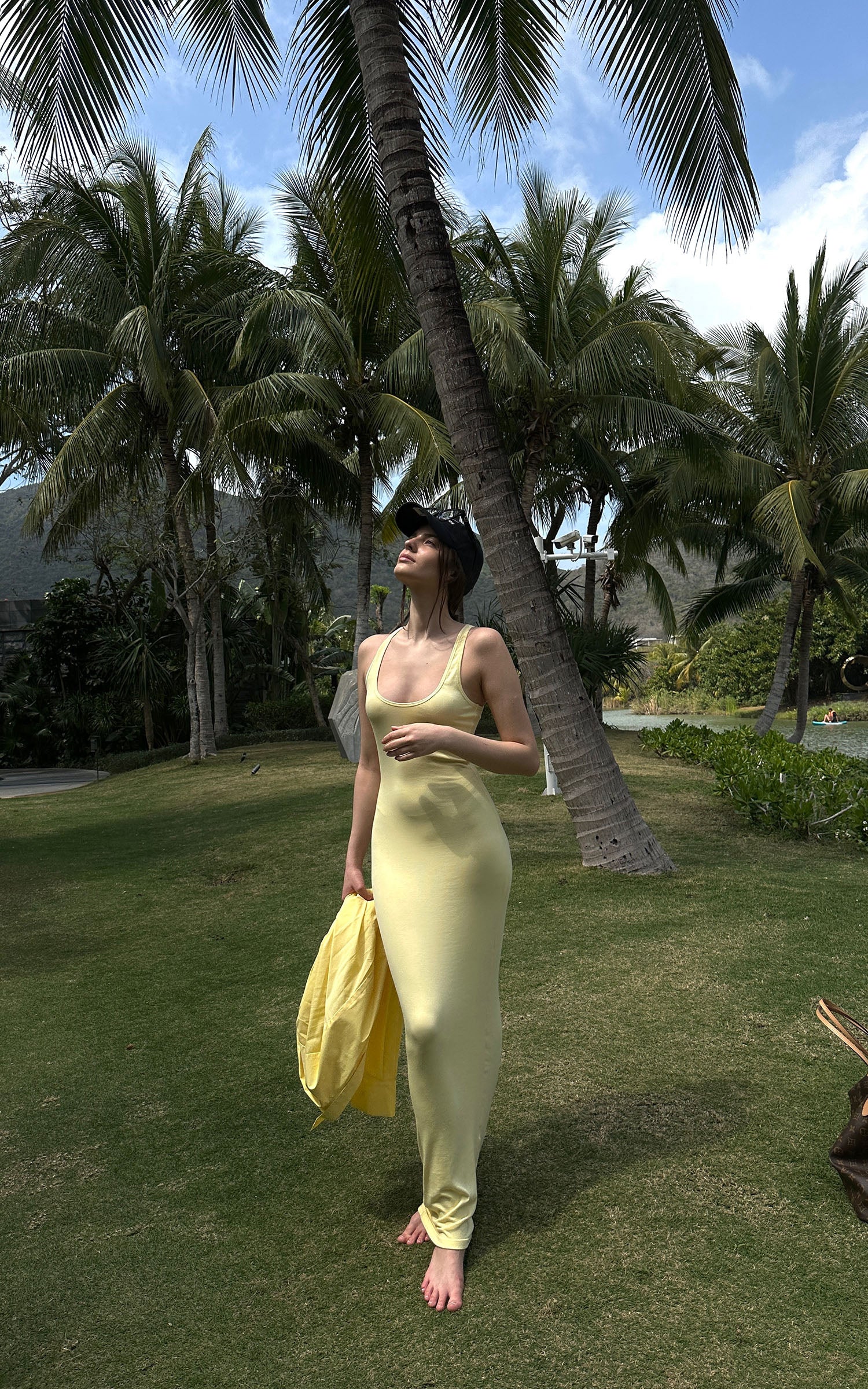 0122stepll フィッテッドマーメイドニットドレス