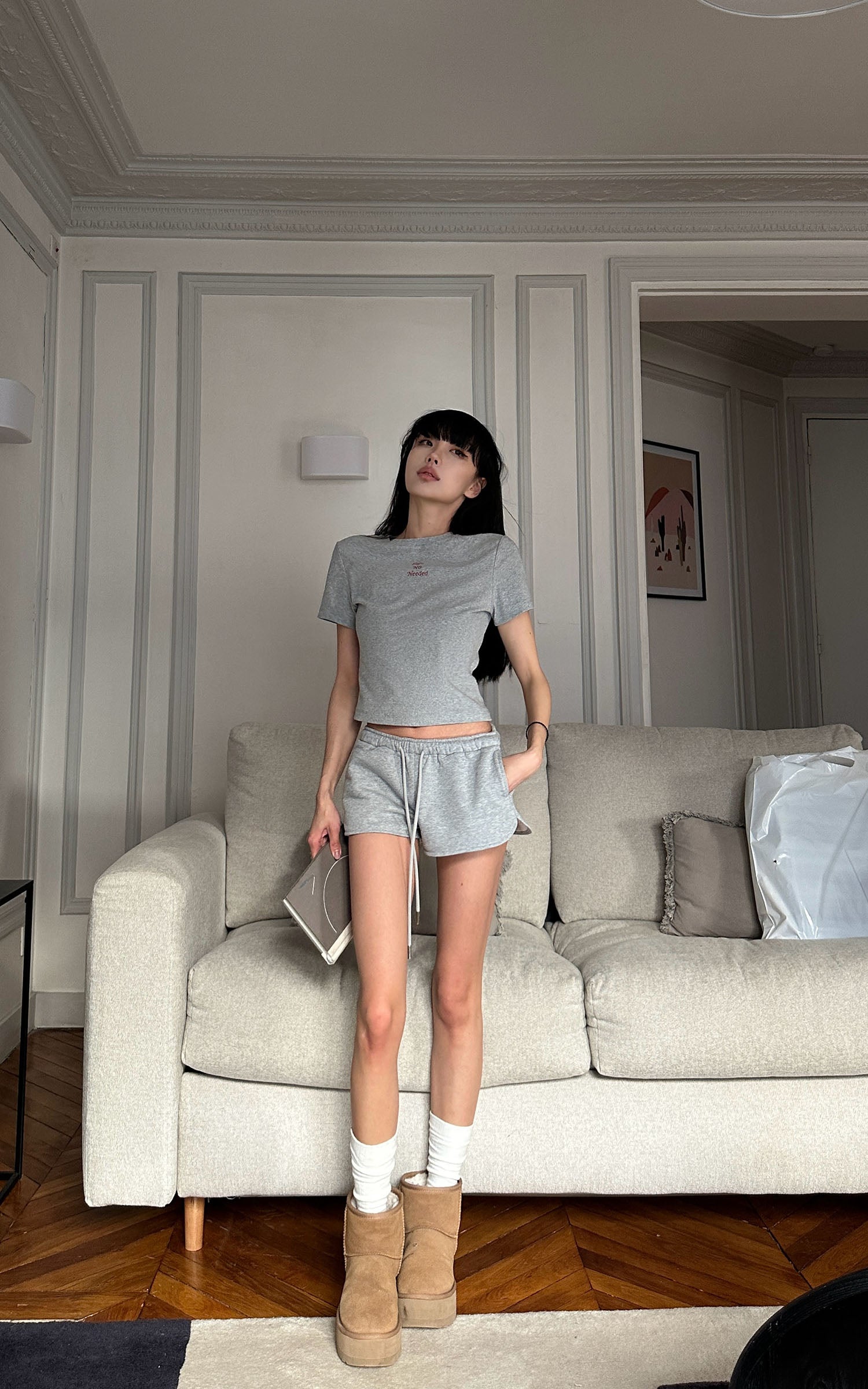 WARDEN EDGE Minimal Ribbed Lounge Set - PINKPARKS