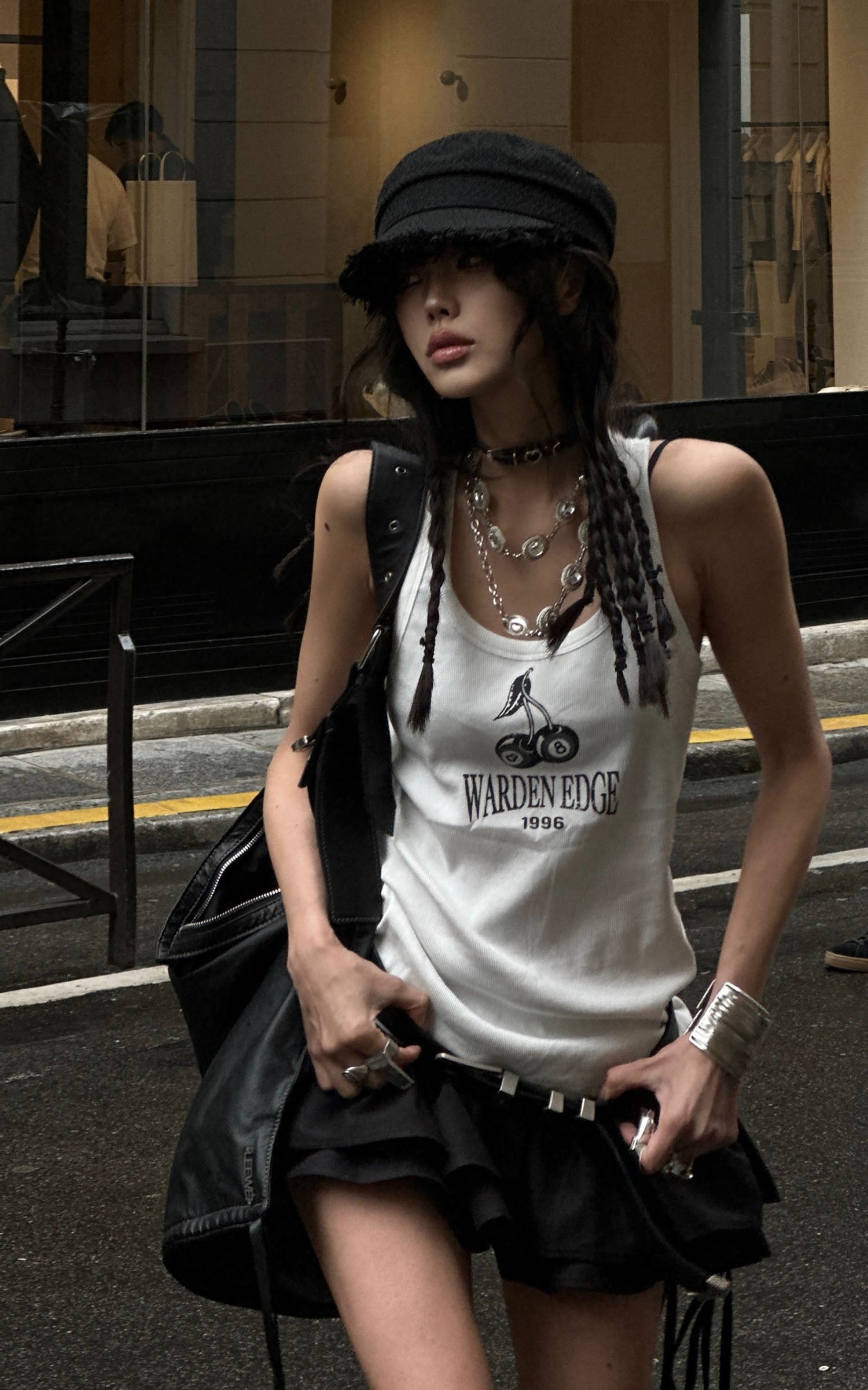 WARDEN EDGE Black Pleated Mini Skirt - PINKPARKS