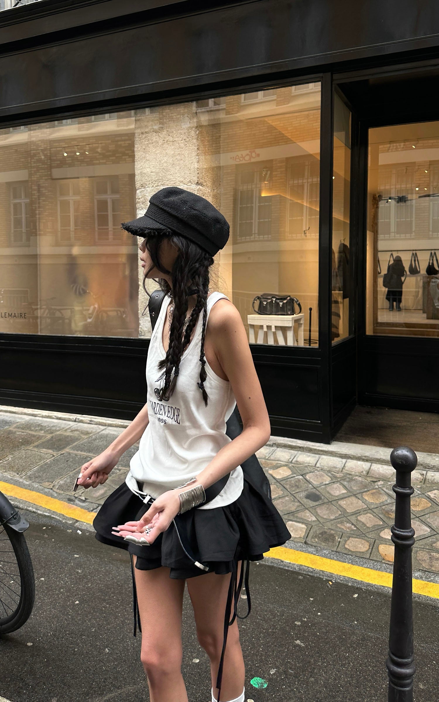 WARDEN EDGE Black Pleated Mini Skirt - PINKPARKS